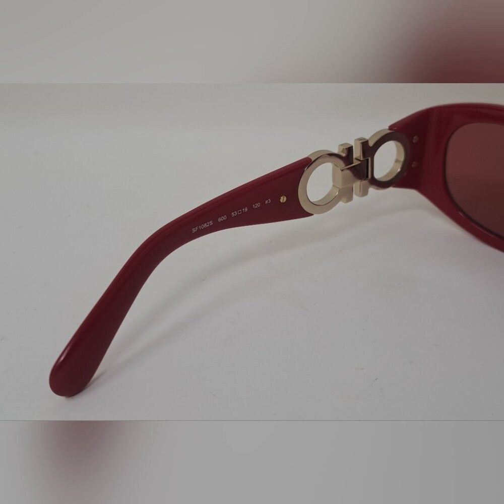 Salvatore Ferragamo NWOT Salvatore Ferragamo Women's Sunglasses Red Gold Logo S Size ONE SIZE - 3 Thumbnail
