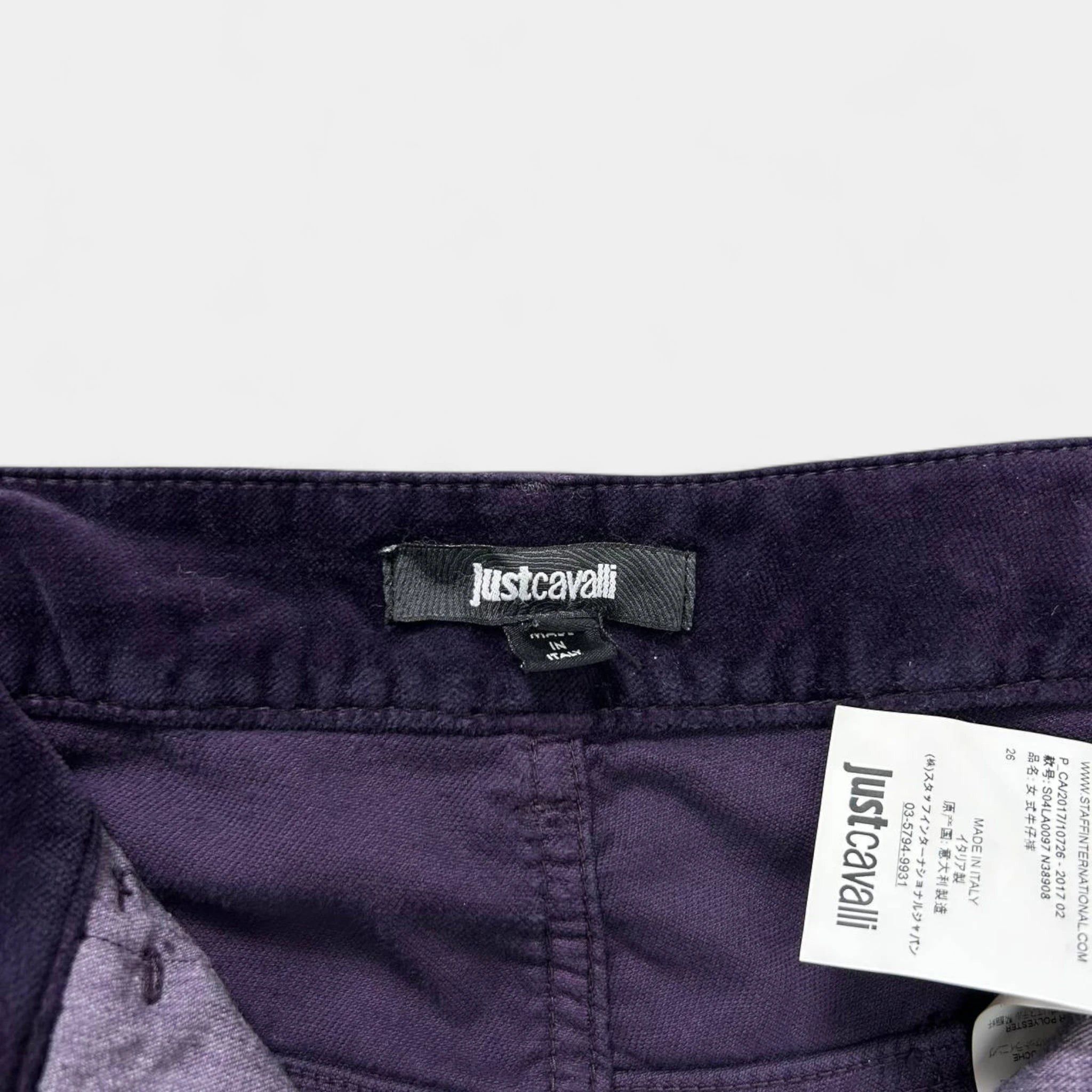 Just Cavalli Just Cavalli Purple Velour Pants Size 26" / US 2 / IT 38 - 4 Thumbnail
