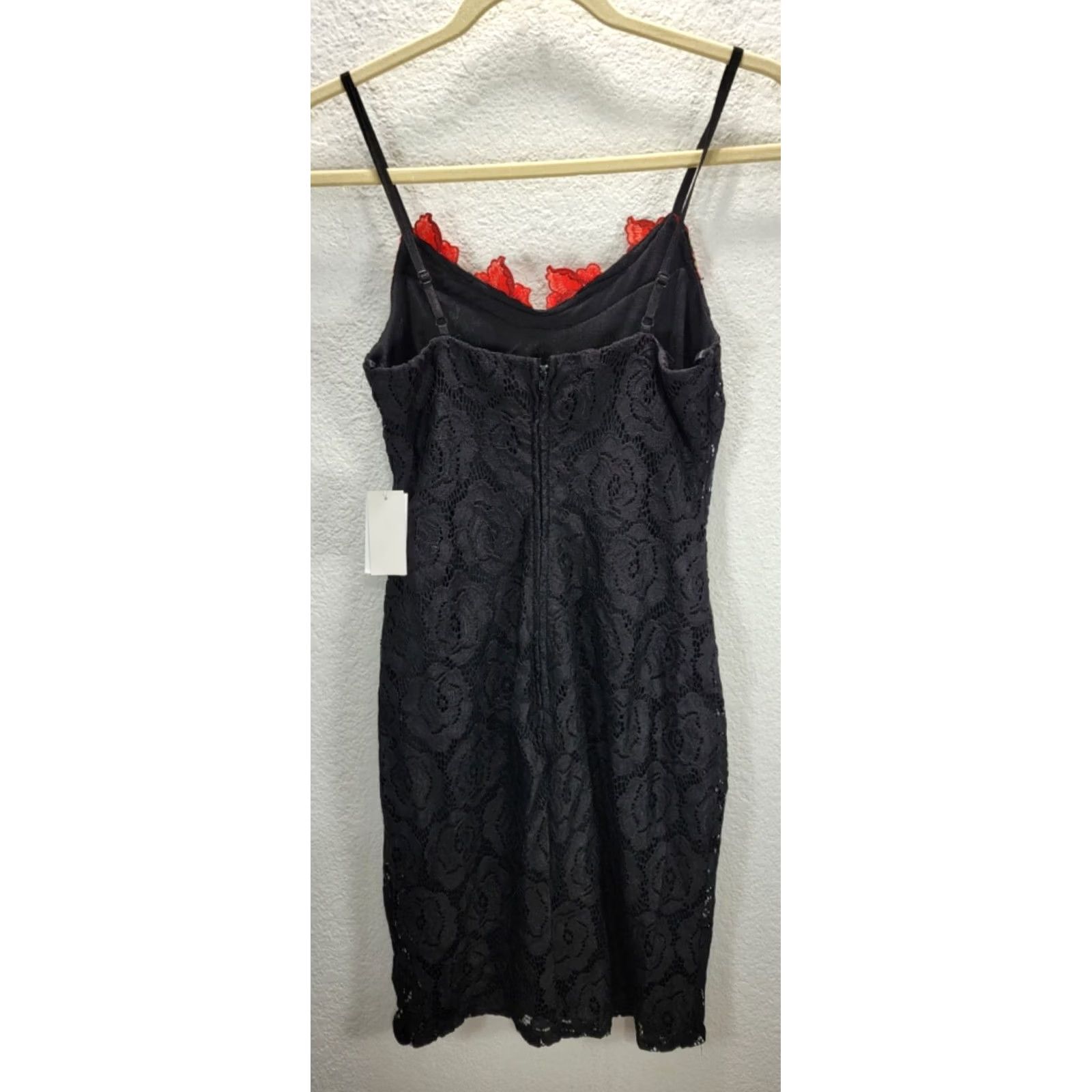 Vintage Jodi Kristopher Tank Dress Juniors 5 Black Crochet Lace Overlay New Size S / US 4 / IT 40 - 3 Thumbnail