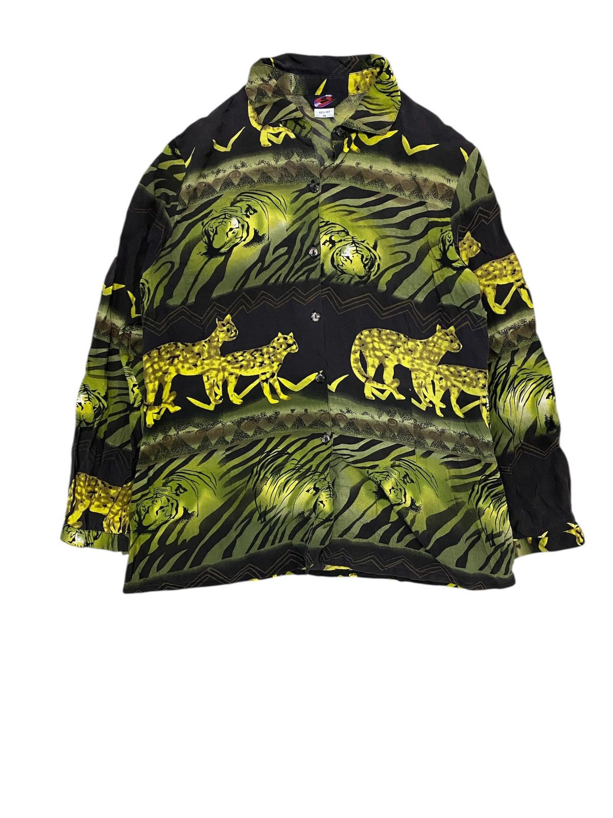 Japanese Brand × Toyo Enterprises × Vintage 1980’s ES Japan Silk tiger Animal print Size M / US 6-8 / IT 42-44 - 1 Thumbnail