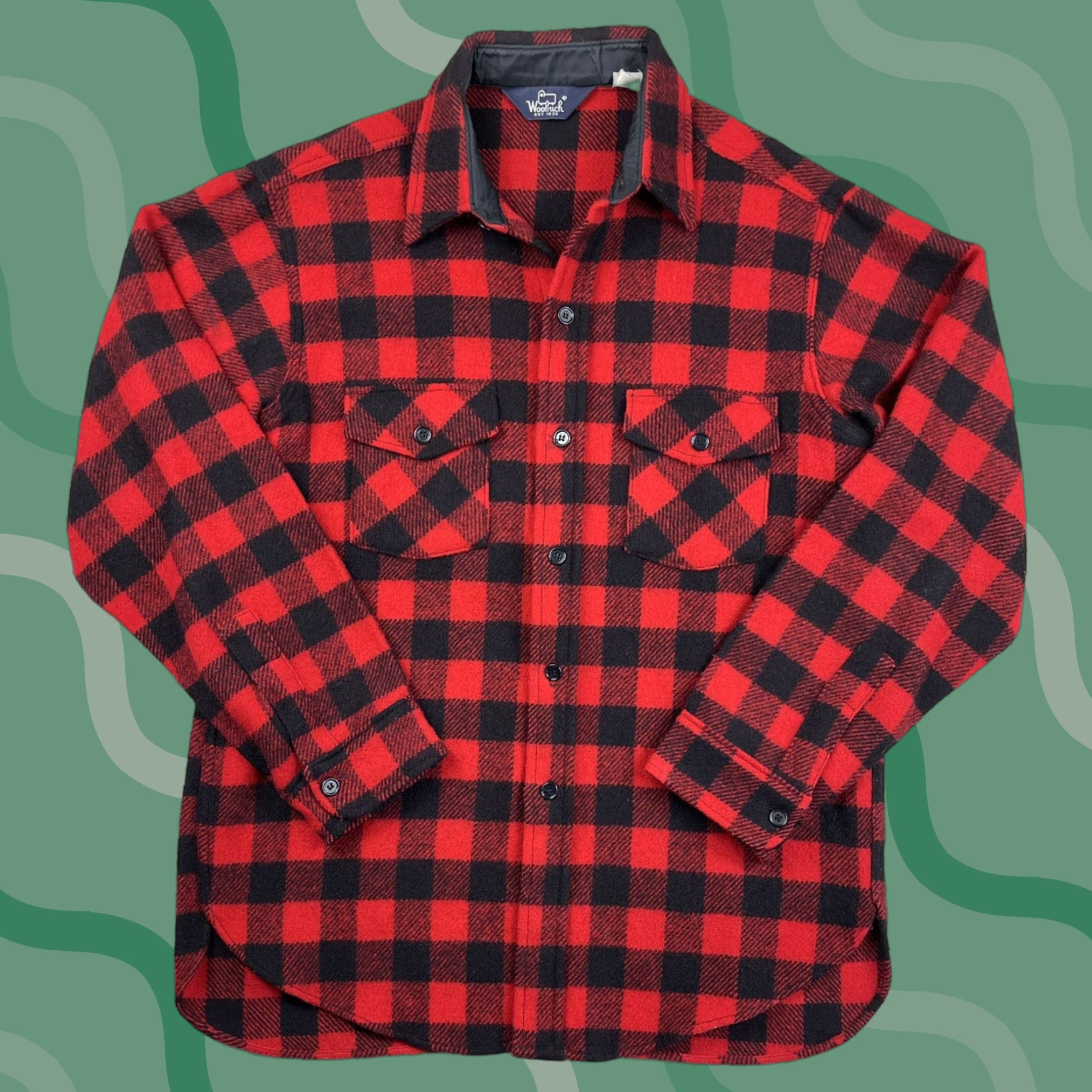 Vintage VINTAGE Woolrich Wool Shirt XL Red Buffalo Plaid Workwear 1960s Mens Size US XL / EU 56 / 4 - 1 Thumbnail