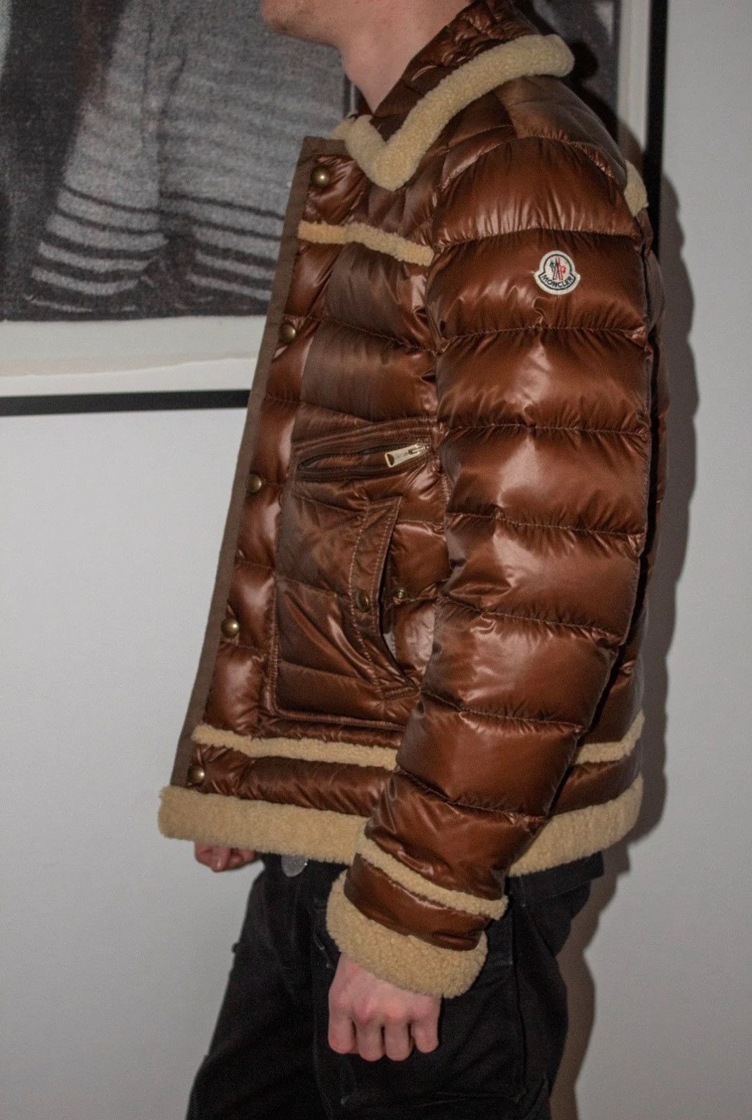 Moncler 🚭 GRAIL 🚭 CHIEF KEEF 2012 BROWN GIUBOTTO SHEARLING Size US L / EU 52-54 / 3 - 4 Thumbnail