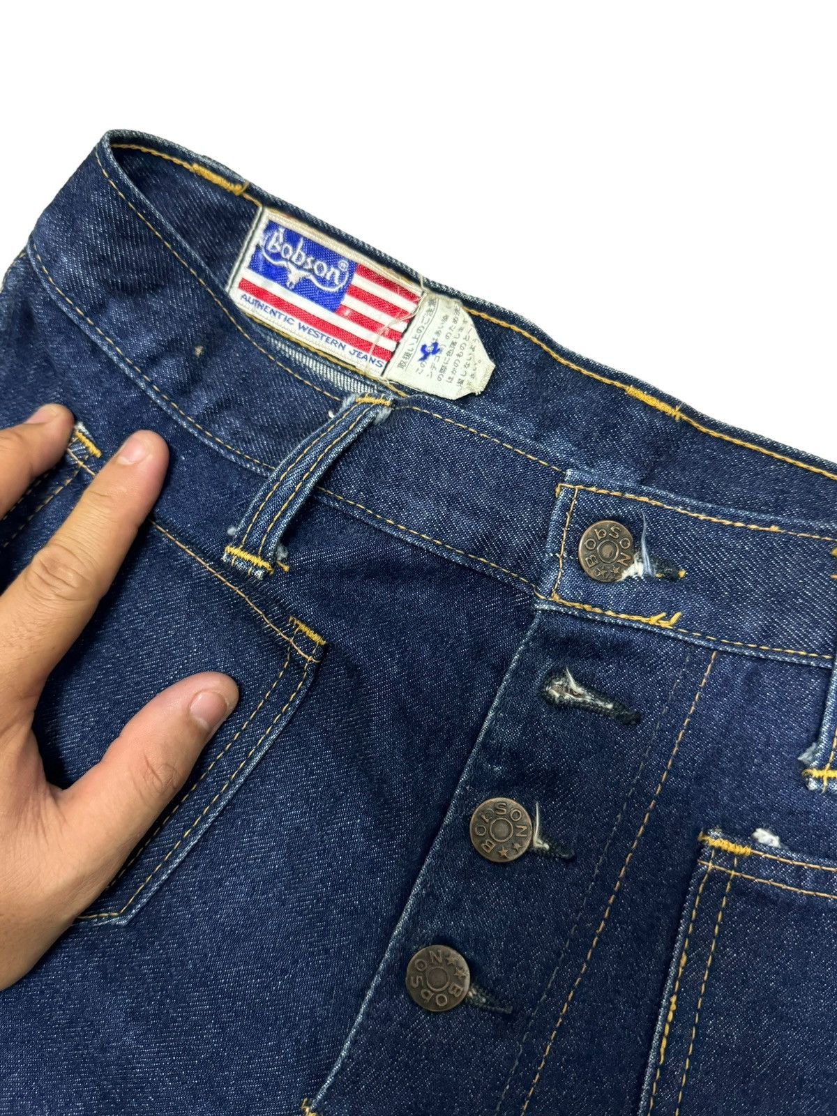 Designer × Japanese Brand × Vintage FLARE BOBSON BELL BOTTOM DENIM JEANS Size US 28 / EU 44 - 6 Thumbnail