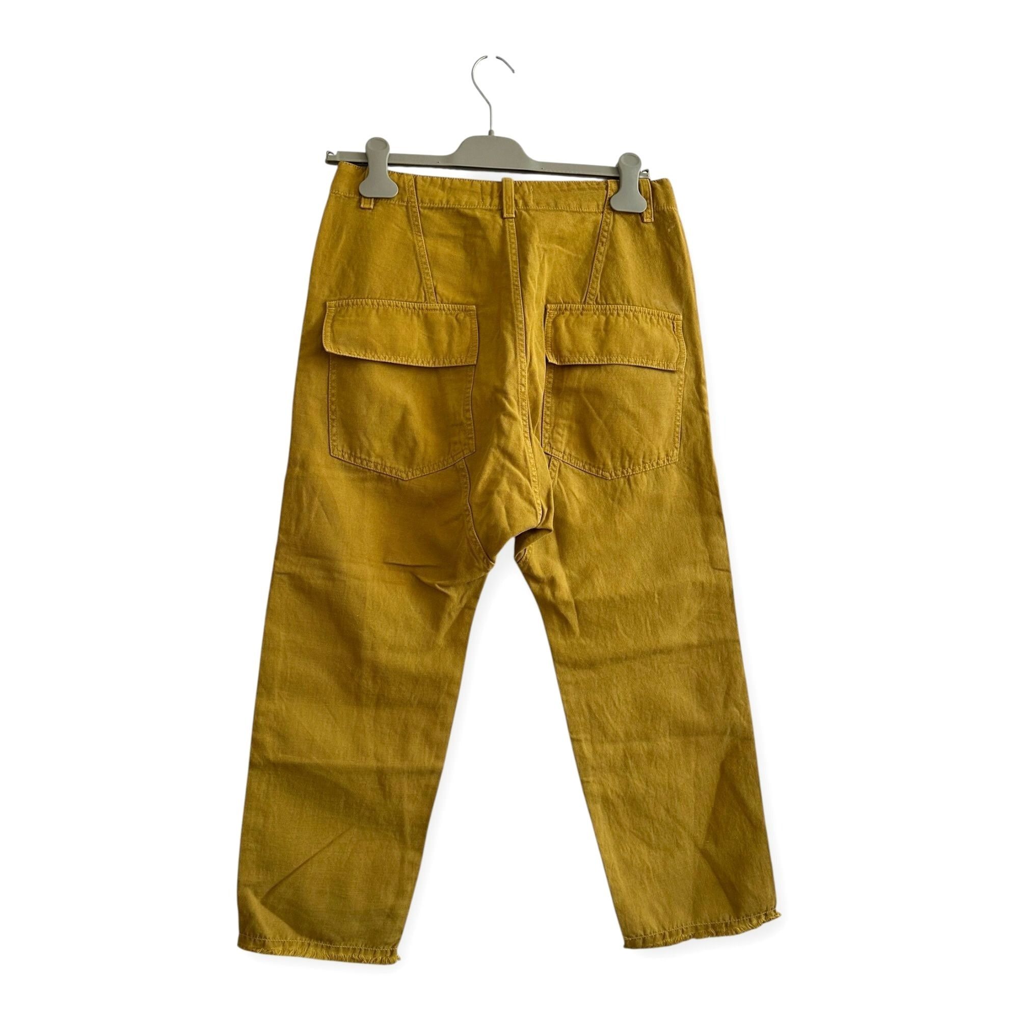 Nili Lotan Nili Lotan Luna Pants, Size 2. Mustard, Cotton/Linen, NWT Size 26" / US 2 / IT 38 - 2 Thumbnail