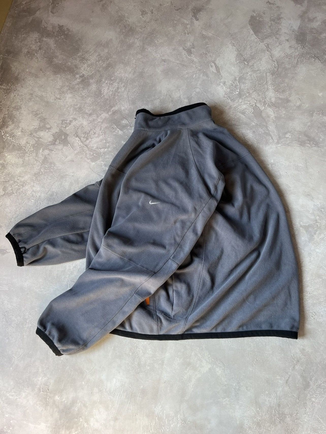 Vintage Nike Y2k Baggy Swoosh Fleece Zip Jacket