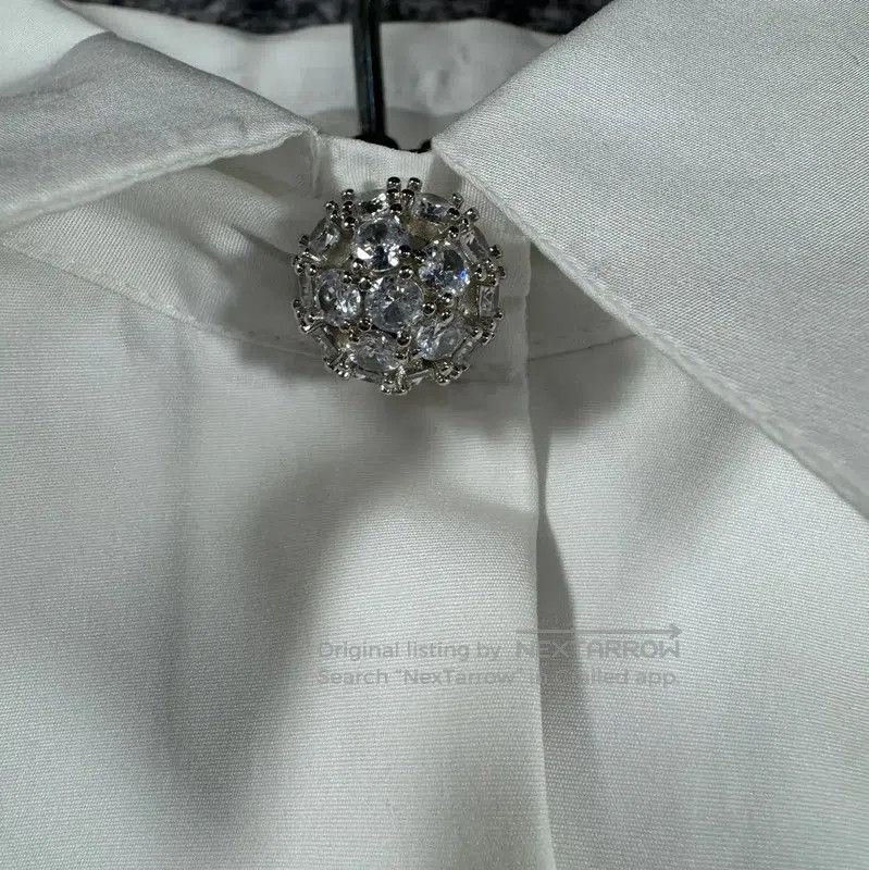 Miu Miu Miu Miu White Cotton Crop Shirt for Women . Size M / US 6-8 / IT 42-44 - 3 Thumbnail