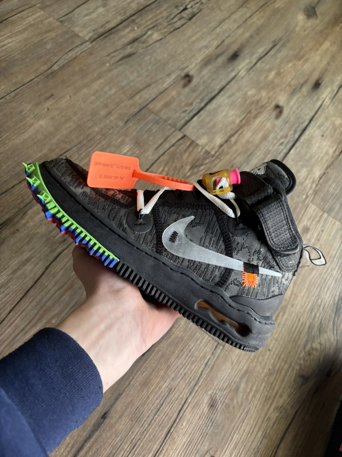 Nike × Off-White Off White Nike Air Force Mid Black Size US 6 / EU 39 - 1 Thumbnail