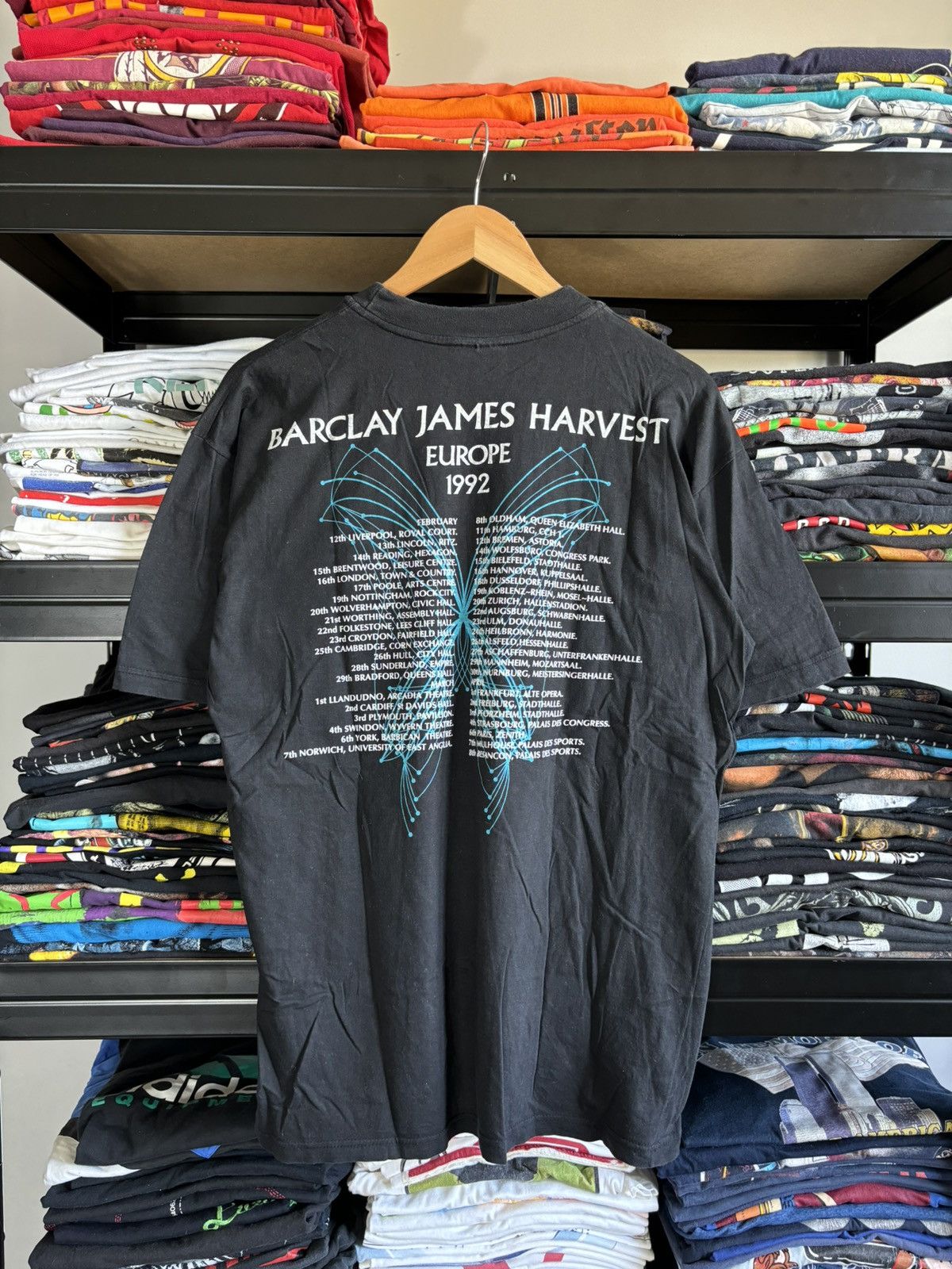 Vintage Barclay James Harvest 1992 T shirt Roses Pink Floyd