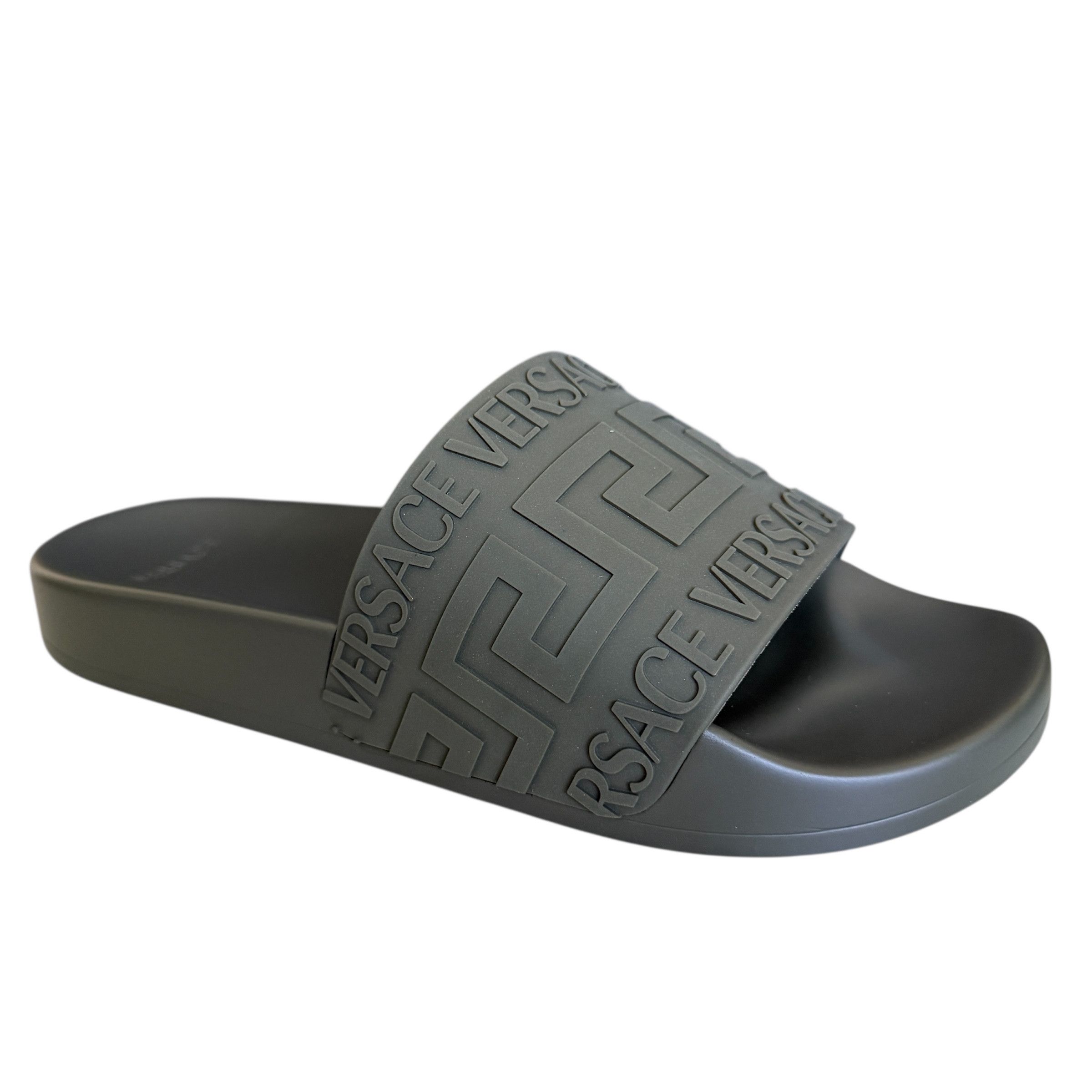 Versace Versace 1006272 Men's Green Greca Gomma Pool Slide, sizes 41 Size US 8 / EU 41 - 6 Thumbnail