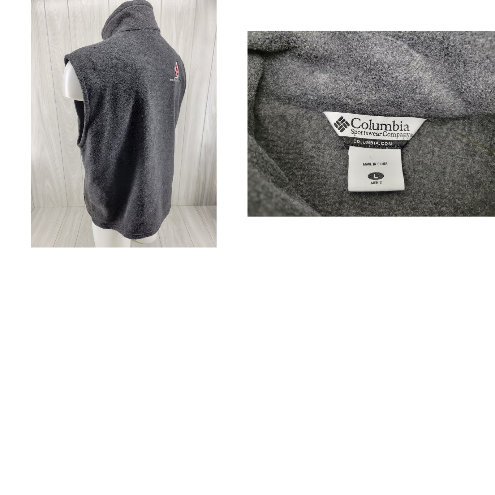 Vintage Columbia Vest Men Large Gray Glooms West End Outdoors Fleece Zip Embroidered Logo Chest Size Regular Size US L / EU 52-54 / 3 - 8 Thumbnail
