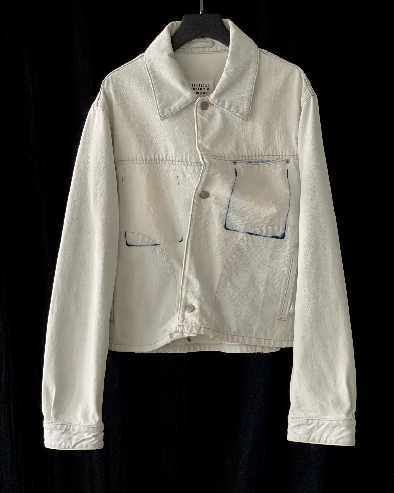 Maison Margiela Maison Margiela Distressed Denim Jacket for Men Size US M / EU 48-50 / 2 - 1 Thumbnail