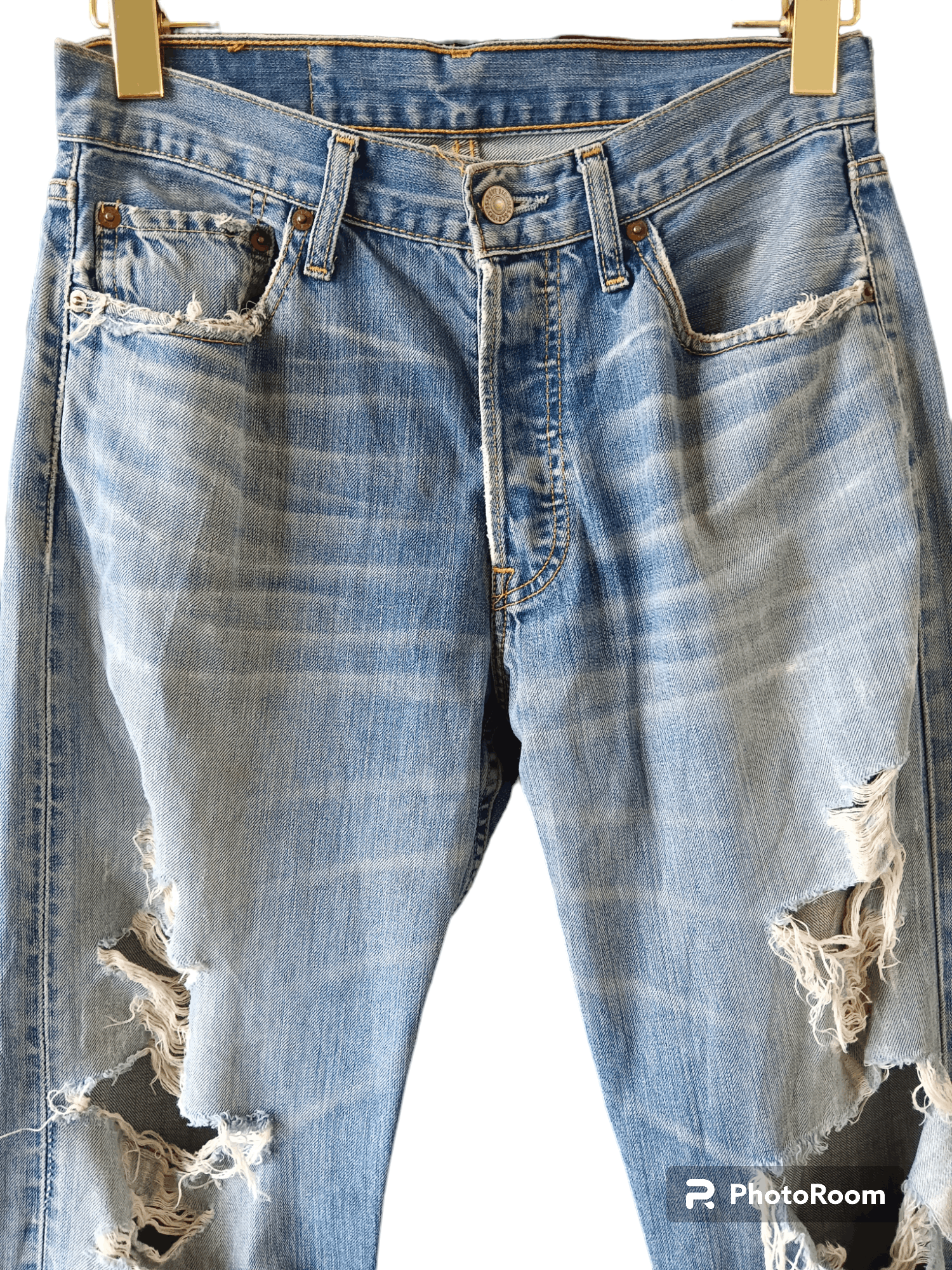 Levi's Vintage Clothing Levi's 501 Seditionaries Distressed Jeans Size US 29 - 3 Thumbnail
