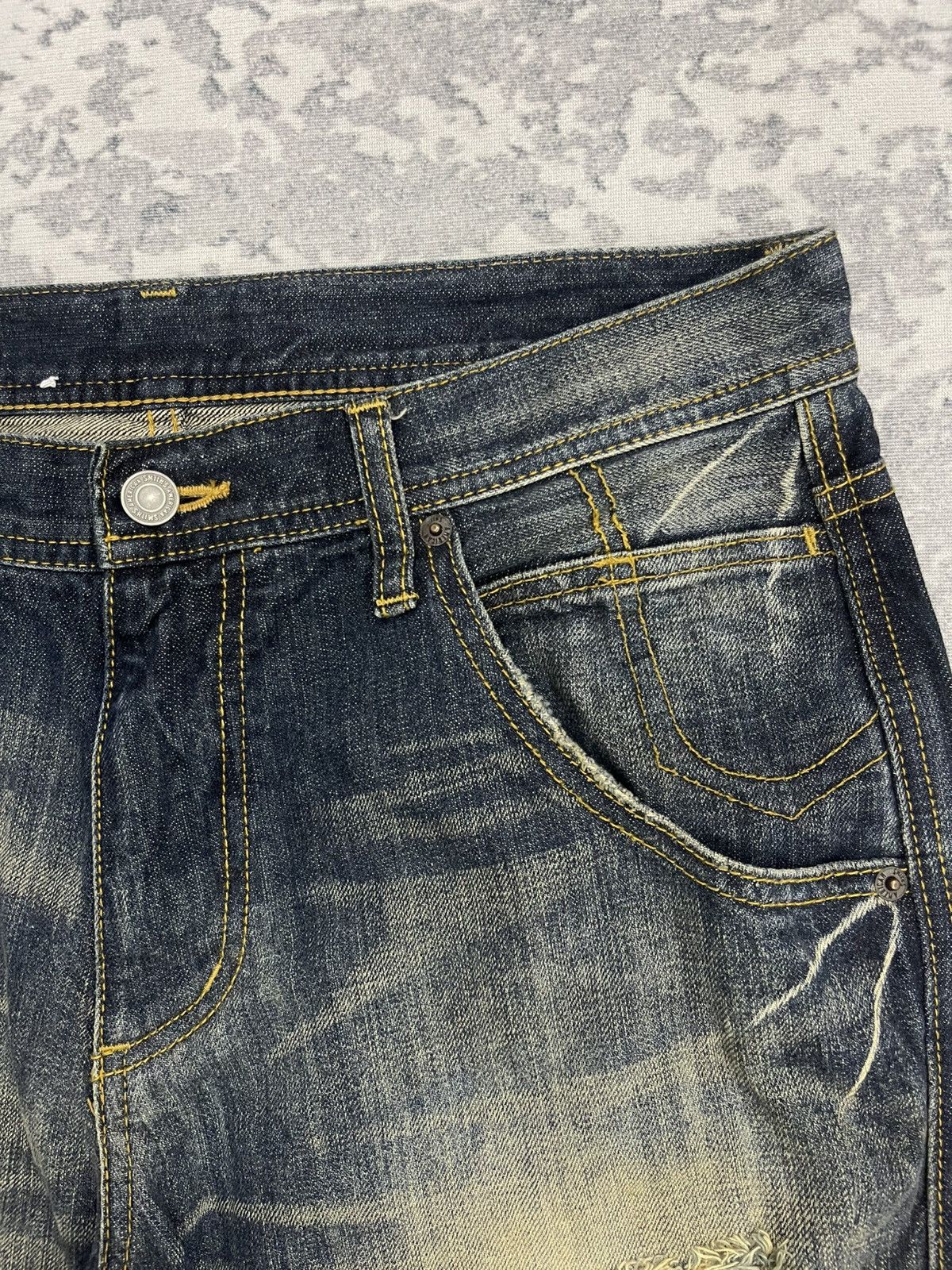 Smith's American Smiths American Ripped Denim Jeans Size US 33 - 5 Thumbnail