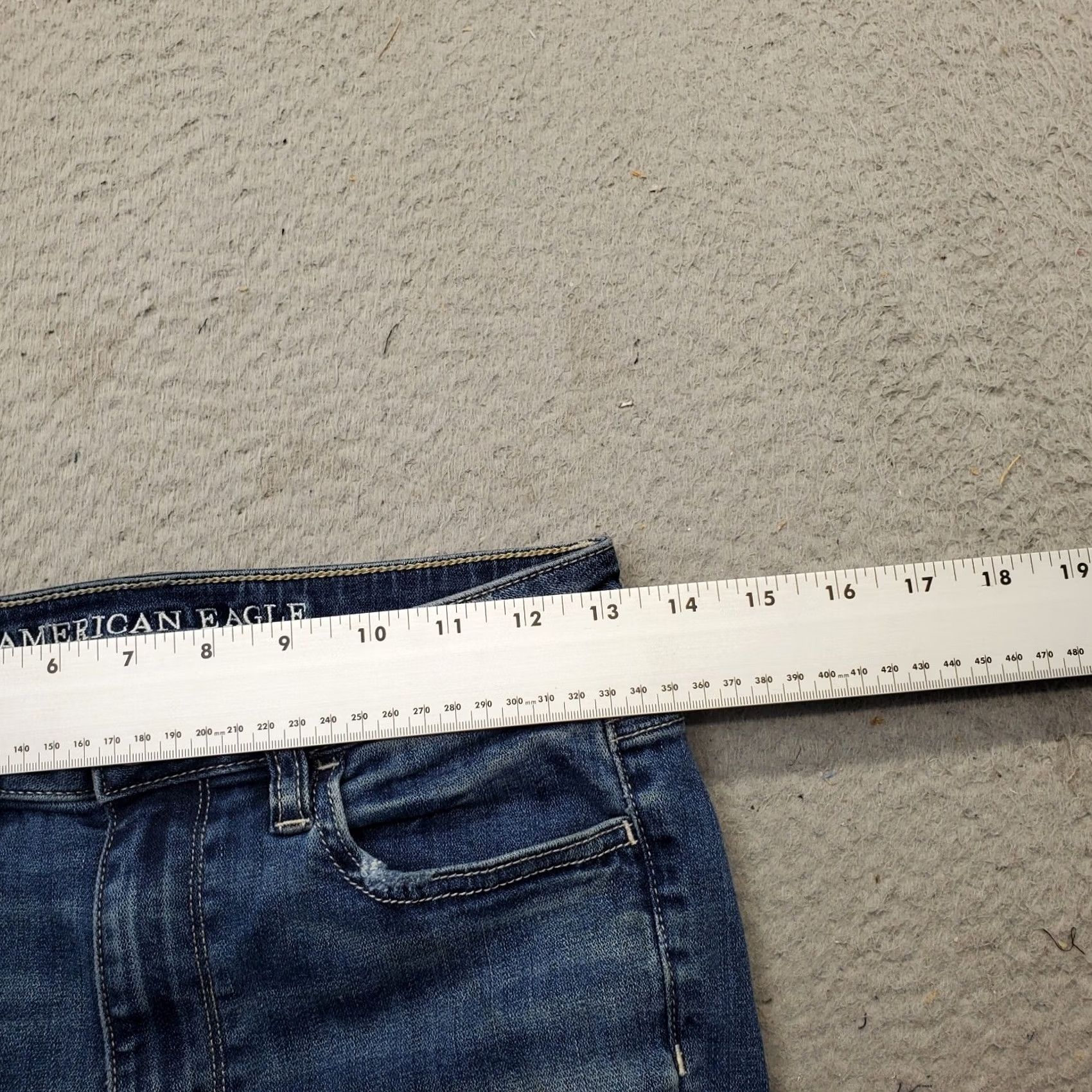 American Eagle Outfitters American Eagle Outfitters Jegging Jeans Womens 4 Blue Denim Cotton Stretch High-Rise Ripped Jeans Size 27" / US 4 / IT 40 - 5 Thumbnail