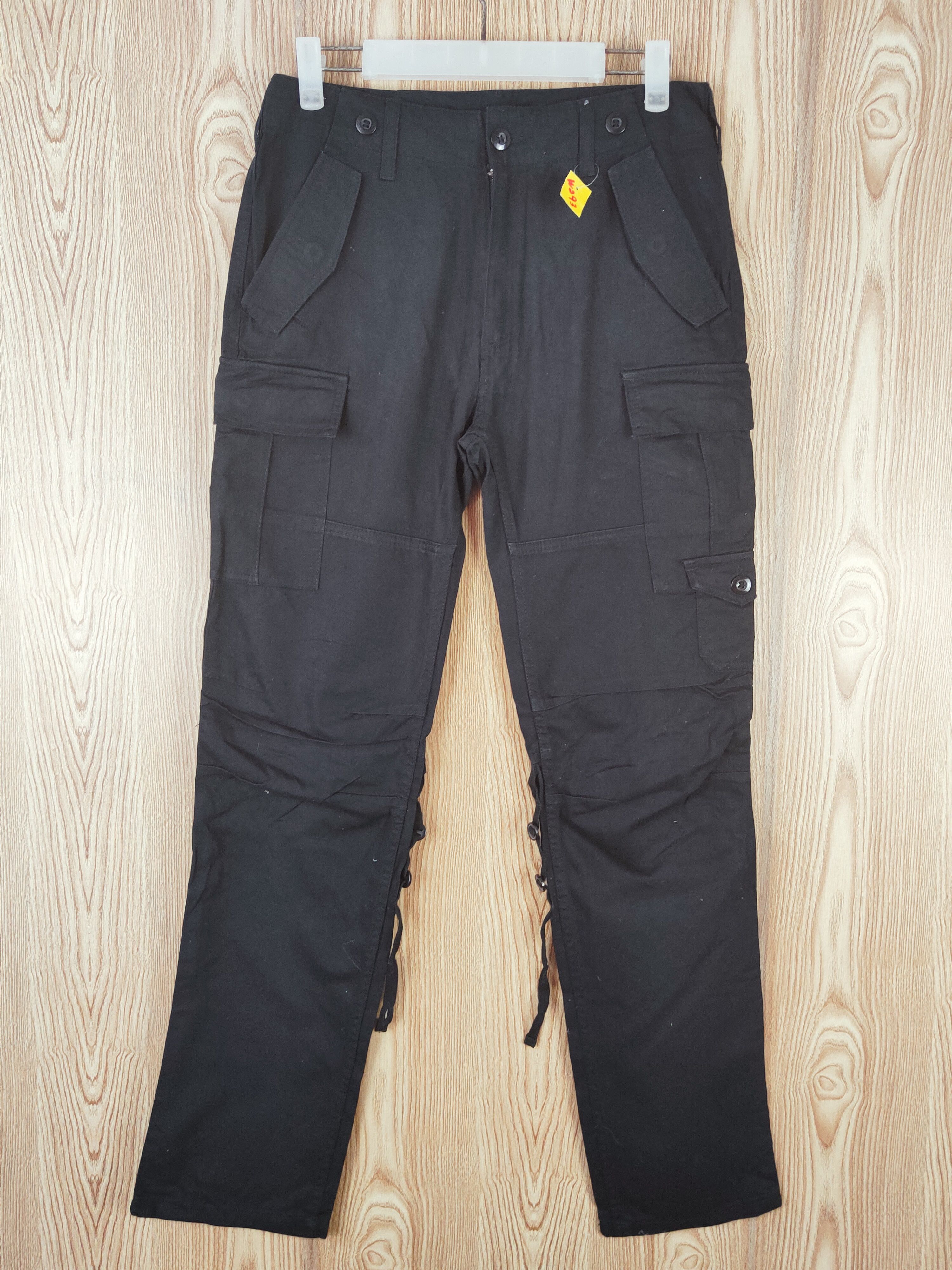 Japanese Brand Japanese Brand Black Multipocket Tactical Cargo Pants #W293 Size US 29 - 1 Thumbnail