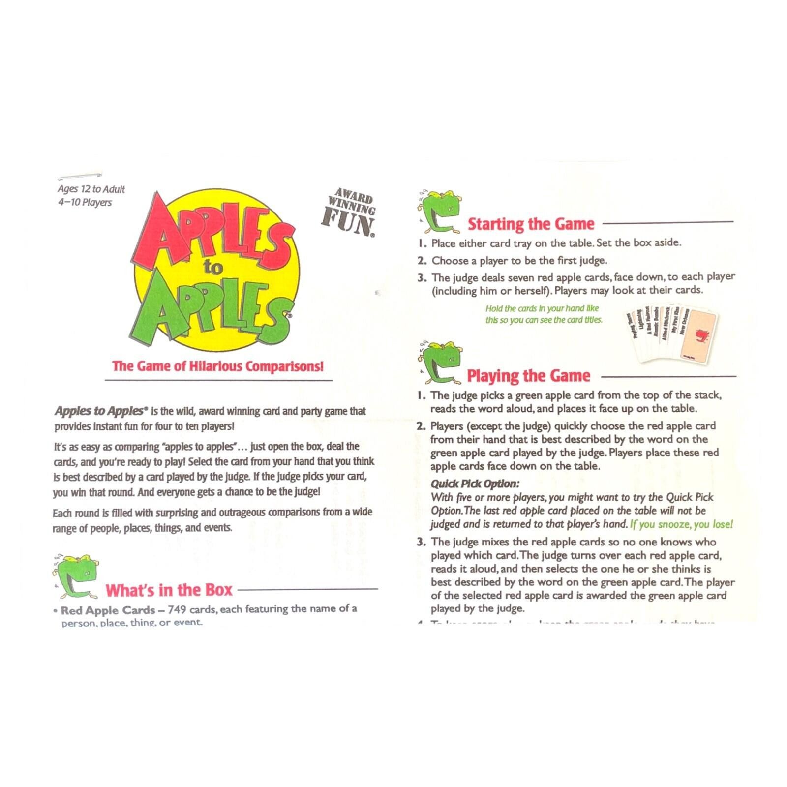 Other Apples to Apples Party Box 2005 Complete Game CLEAN! Size ONE SIZE - 10 Thumbnail