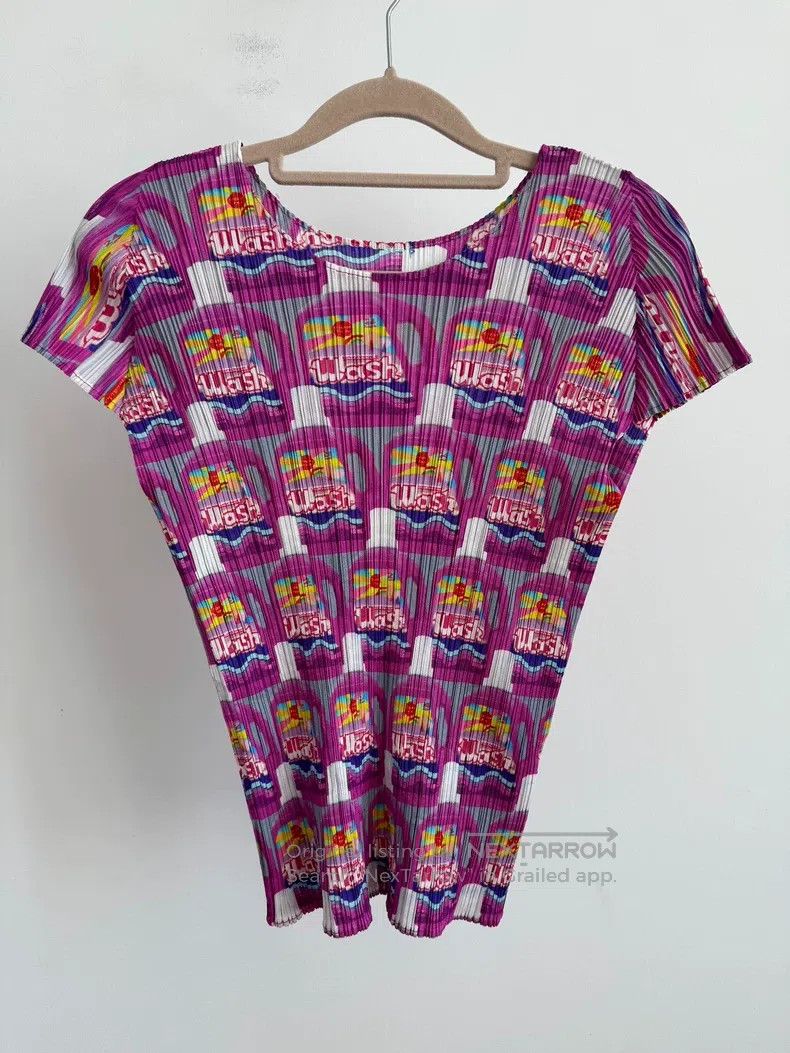 Issey Miyake Issey Miyake Purple Short Sleeve Size L / US 10 / IT 46 - 1 Thumbnail