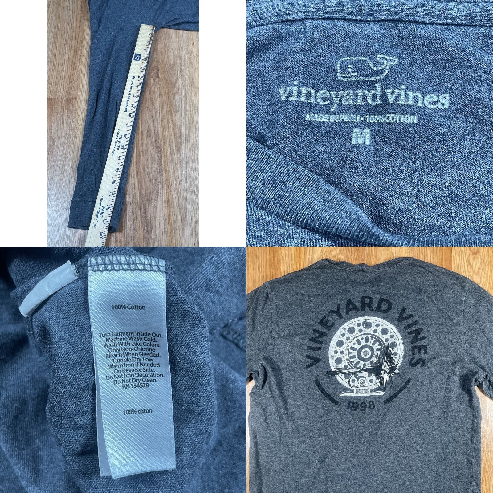 Vineyard Vines Vineyard Vines Long Sleeve T Shirt Mens M Medium Gray Crew Neck Front Pocket Shirt Mens M Gray 90s? Size US M / EU 48-50 / 2 - 8 Thumbnail