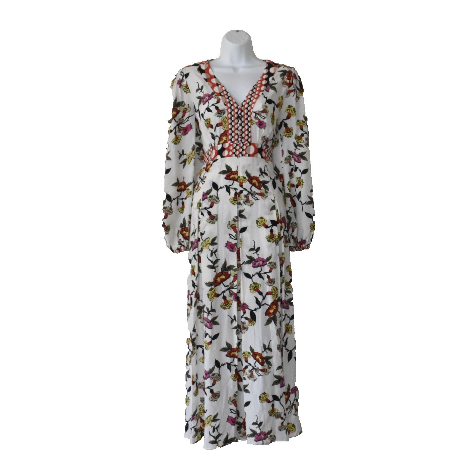 Diane von Furstenberg DIANE VON FURSTENBERG Anjali Silk Blend Floral Midi Dress 6 Size M / US 6-8 / IT 42-44 - 1 Thumbnail