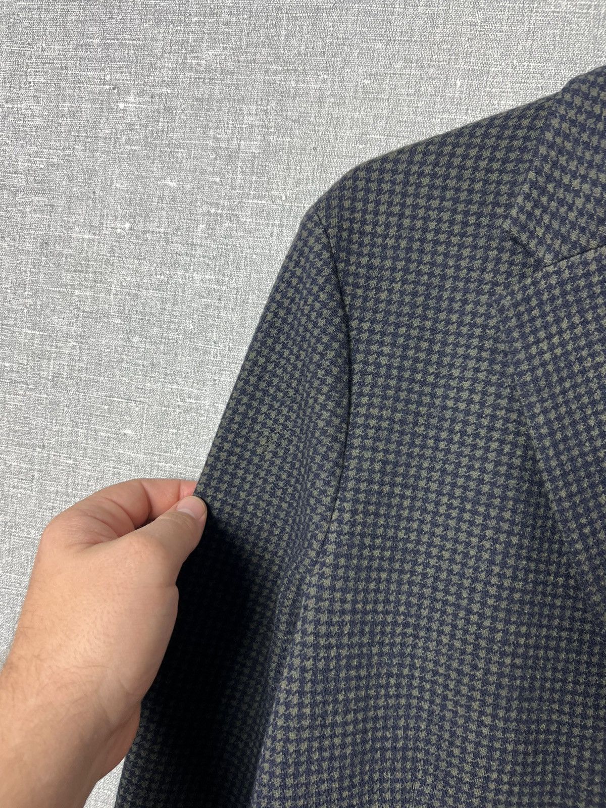 Harris Wharf London Harris Wharf London Moleskin Houndstooth Soft Blazer Jacket Size 38R - 9 Thumbnail
