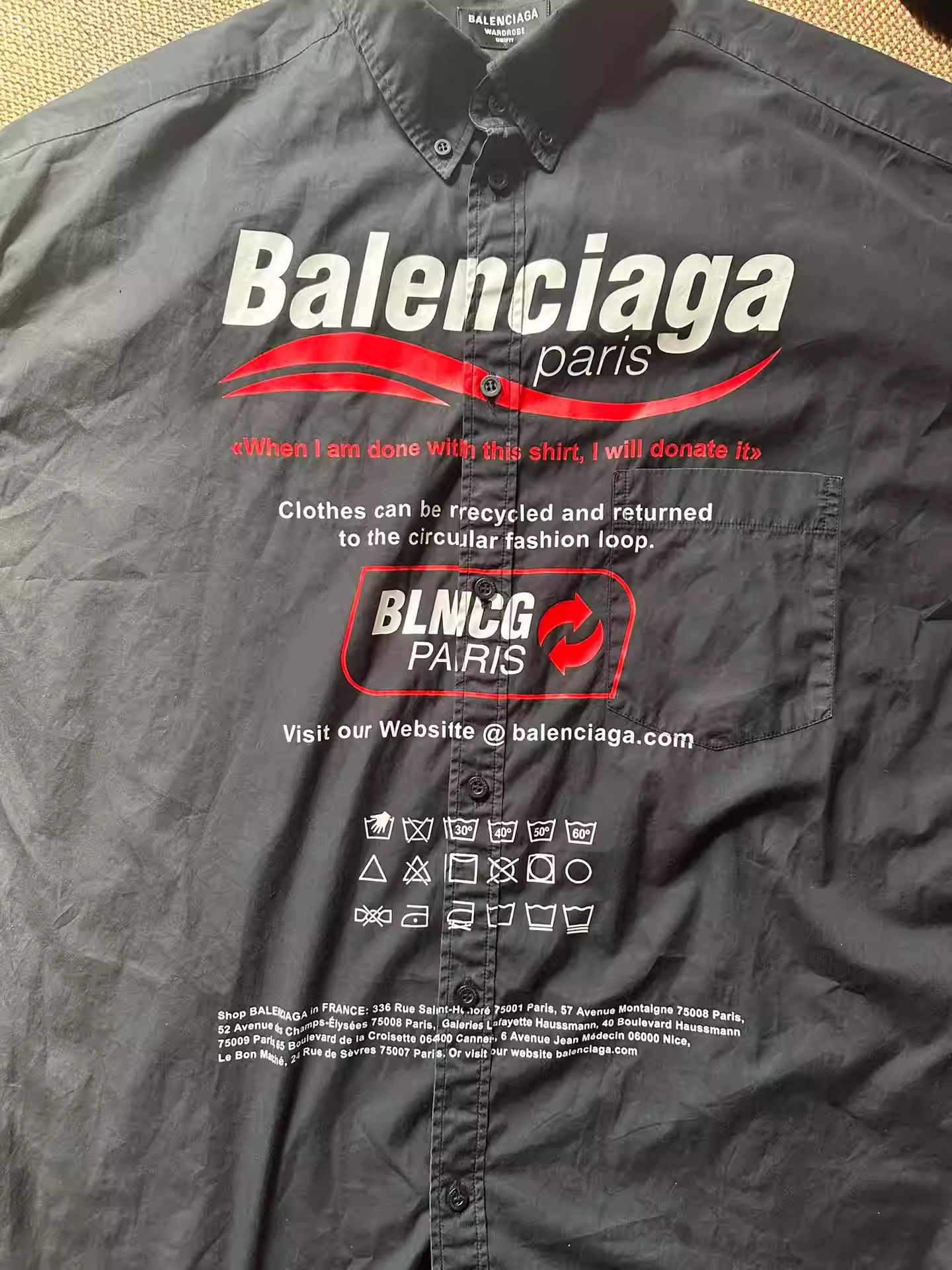 Balenciaga Balenciaga black and red shirt Size US M / EU 48-50 / 2 - 1 Thumbnail