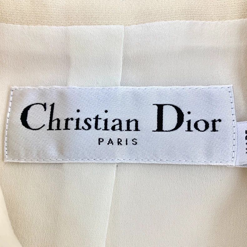 Dior Beige wool lapel single-breasted long-sleeved jacket 2