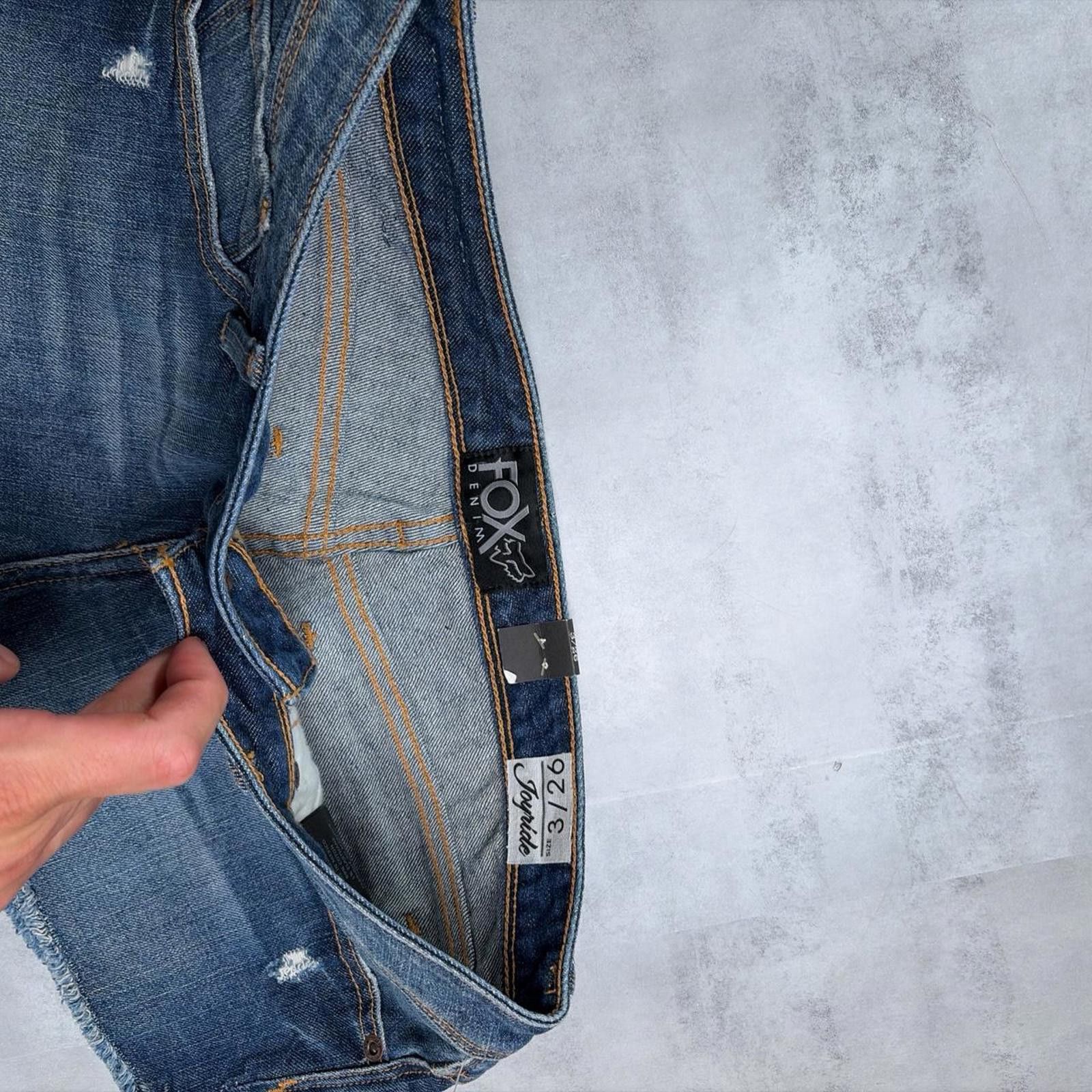 Fox Racing Y2K Fox Racing Grunge Mini Denim Shorts Size 29" - 8 Thumbnail