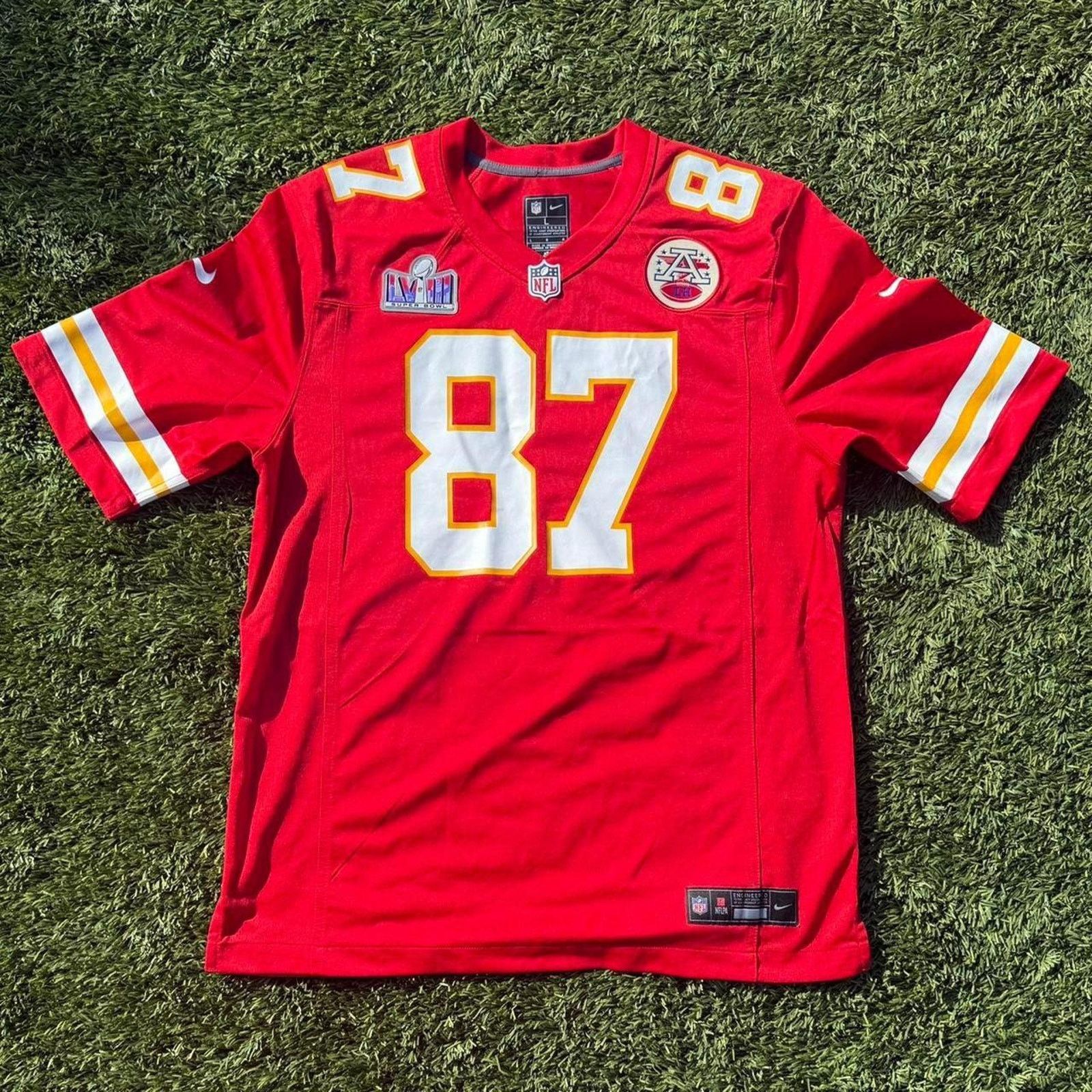 NFL Travis Kelce 87 Super Bowl Jersey Kansas City Chiefs Size L Size US L / EU 52-54 / 3 - 1 Thumbnail