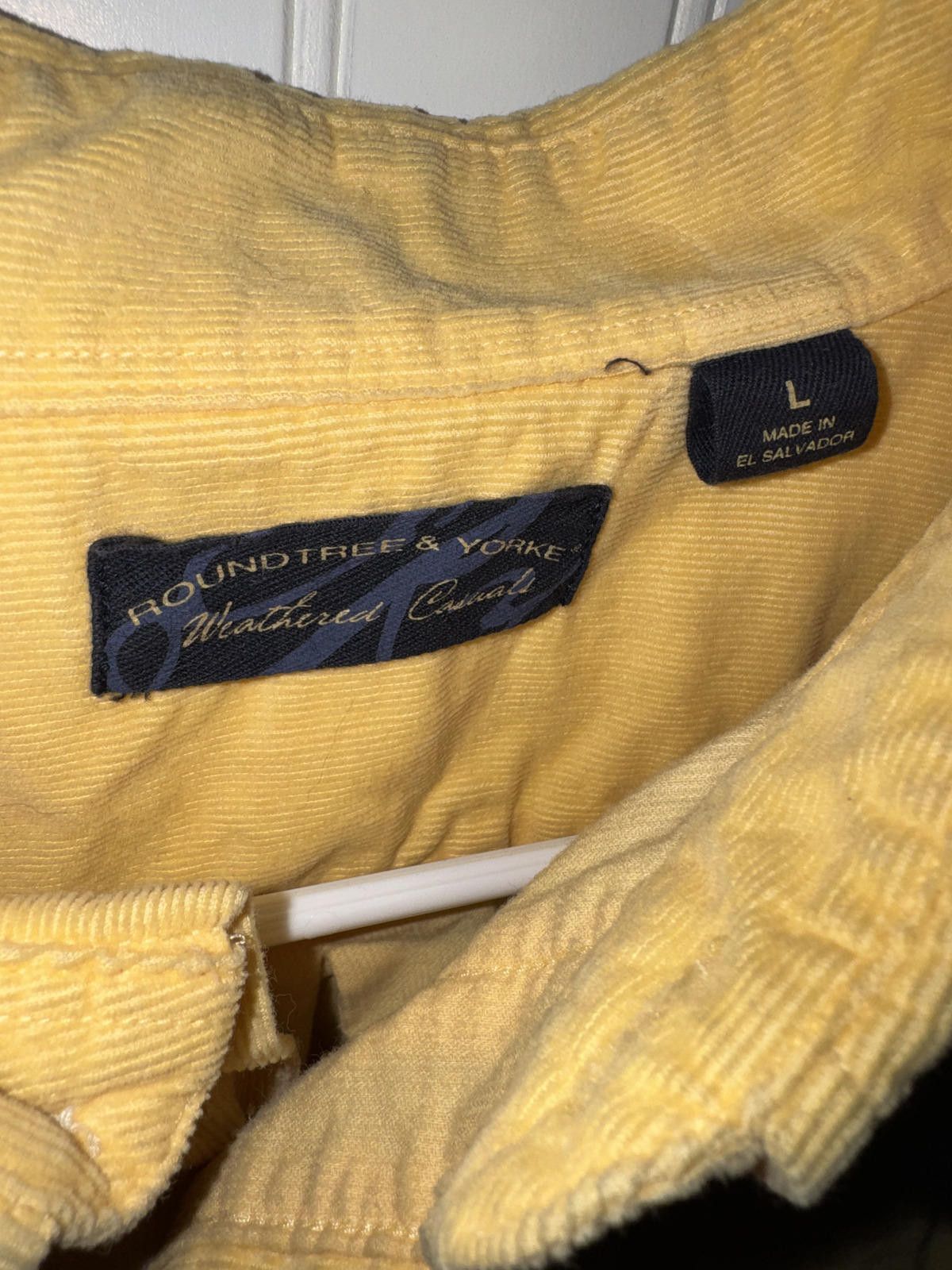 Roundtree & Yorke Roundtree & Yorke Yellow Corduroy Shirt Large Size US L / EU 52-54 / 3 - 2 Thumbnail