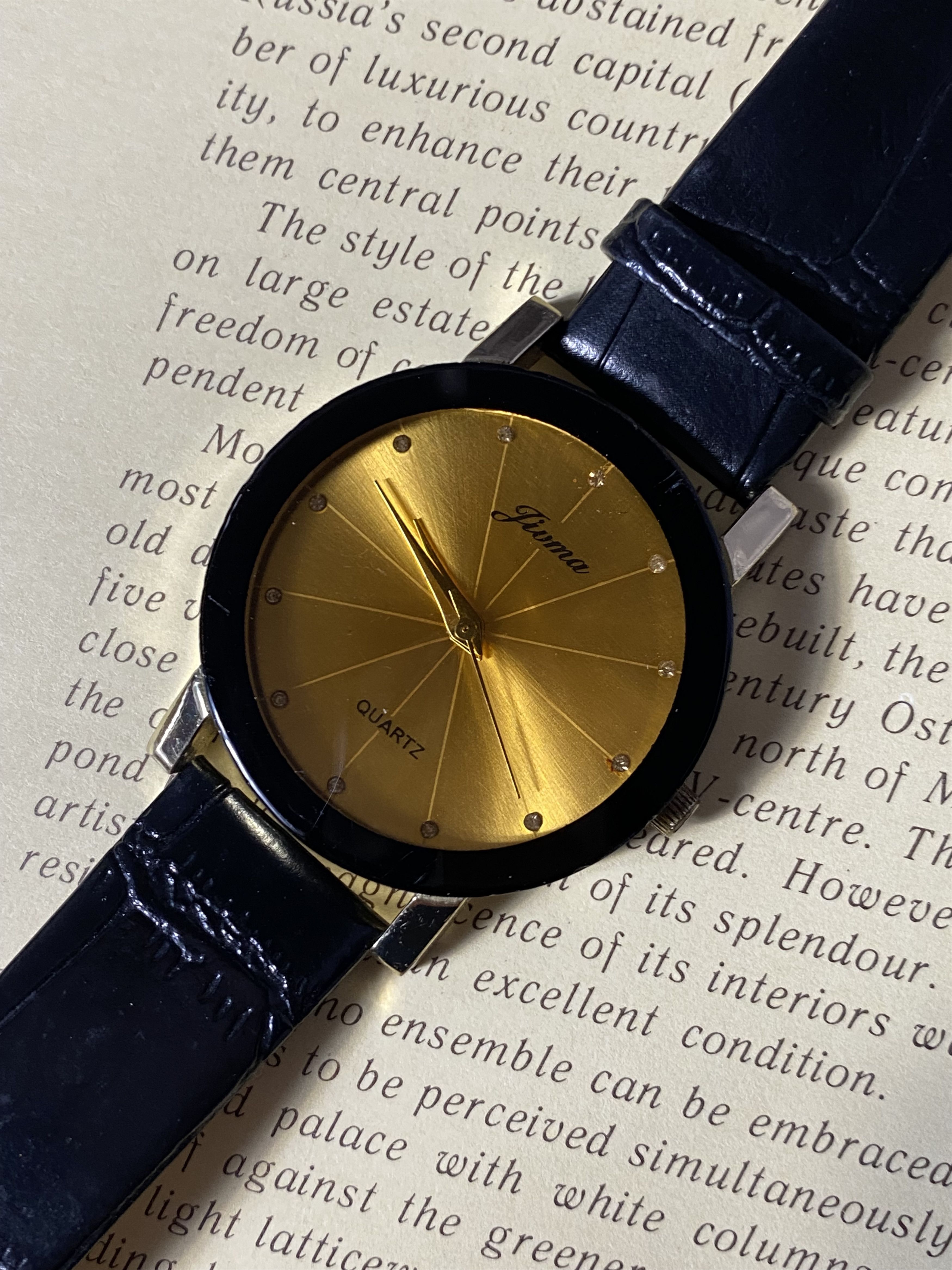 Jewelry × Vintage Elegant Watch with Leather Strap, Perfect Gift Size ONE SIZE - 2 Thumbnail