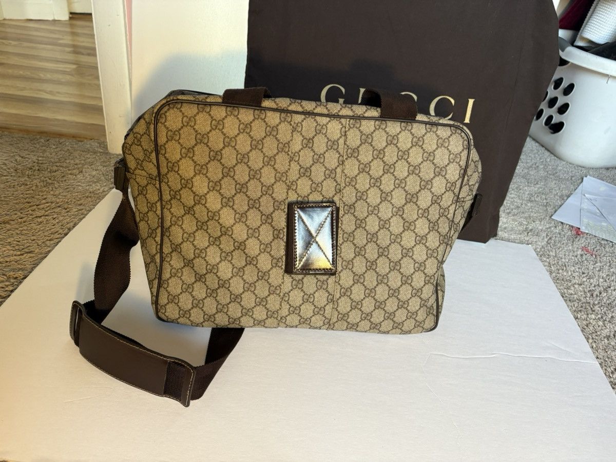 Gucci Vintage Gucci Brown Weekender authentic gucci gg monogram Size ONE SIZE - 3 Thumbnail