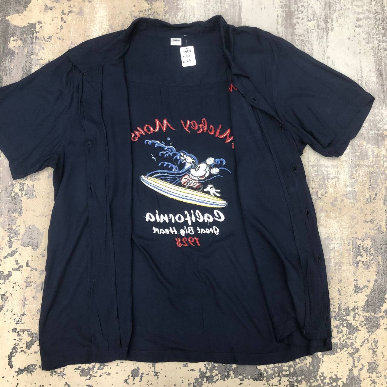 Disney × Vintage T493 RARE MICKEY MOUSE BOWLING SHIRTS Size US XL / EU 56 / 4 - 2 Thumbnail