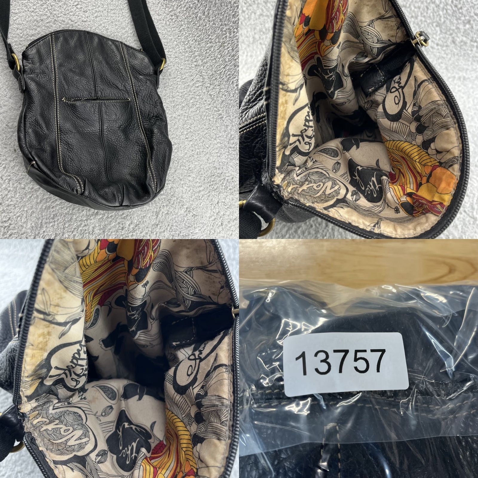 The Sak VINTAGE The Sak Leather Shoulder Bag Purse Black Women Medium Bag Casual Travel Workwear Satchel Women Size ONE SIZE - 8 Thumbnail