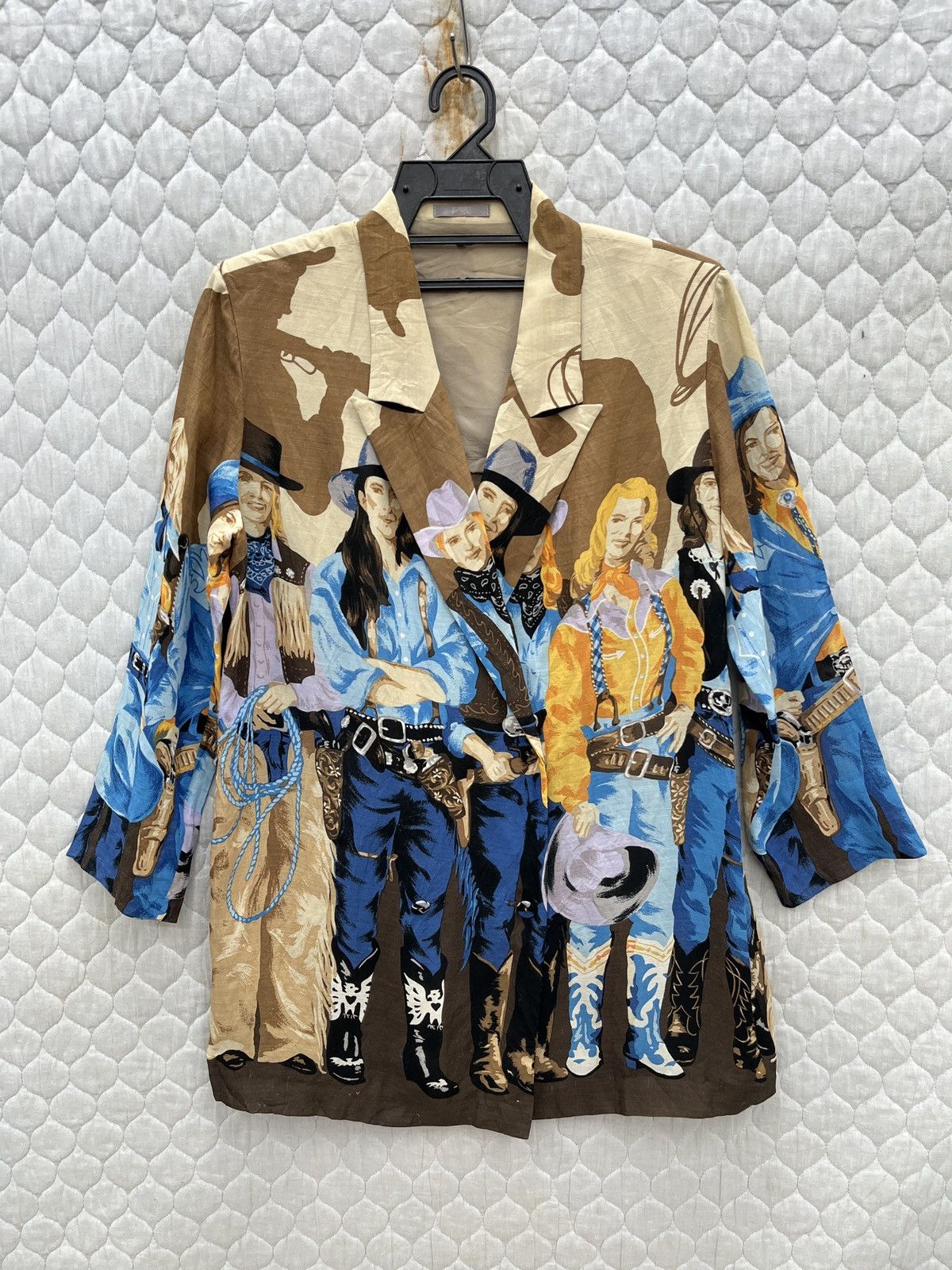 Japanese Brand × Vintage 🔥🔥🔥ARCHIVE VTG TOKUKO COWBOYS PRINTED BLOUSE Size M / US 6-8 / IT 42-44 - 1 Thumbnail