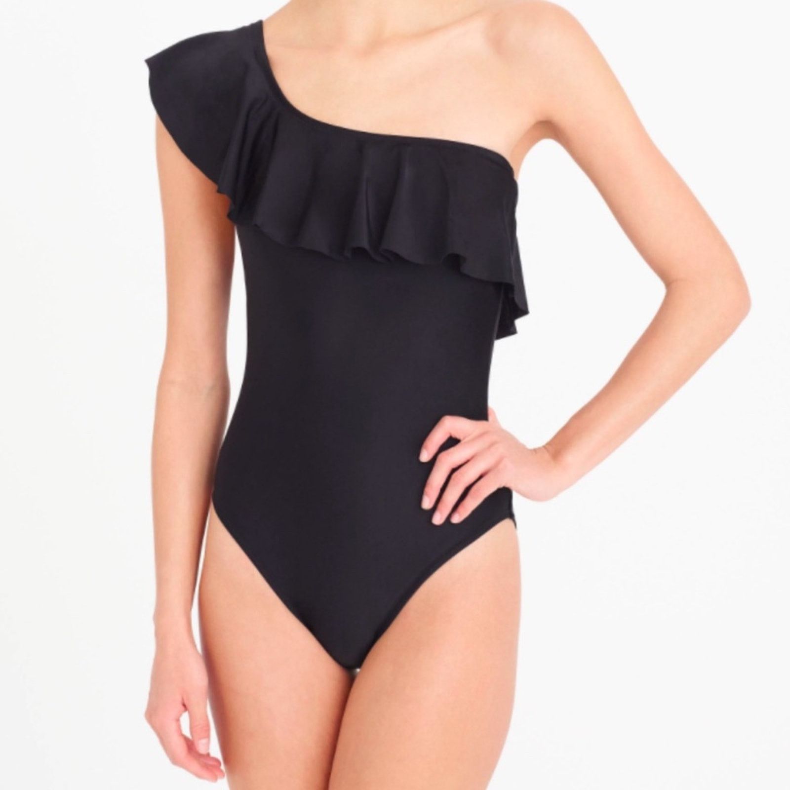 J.Crew J.Crew One Shoulder Swim Suit Black Size S Size ONE SIZE - 2 Thumbnail