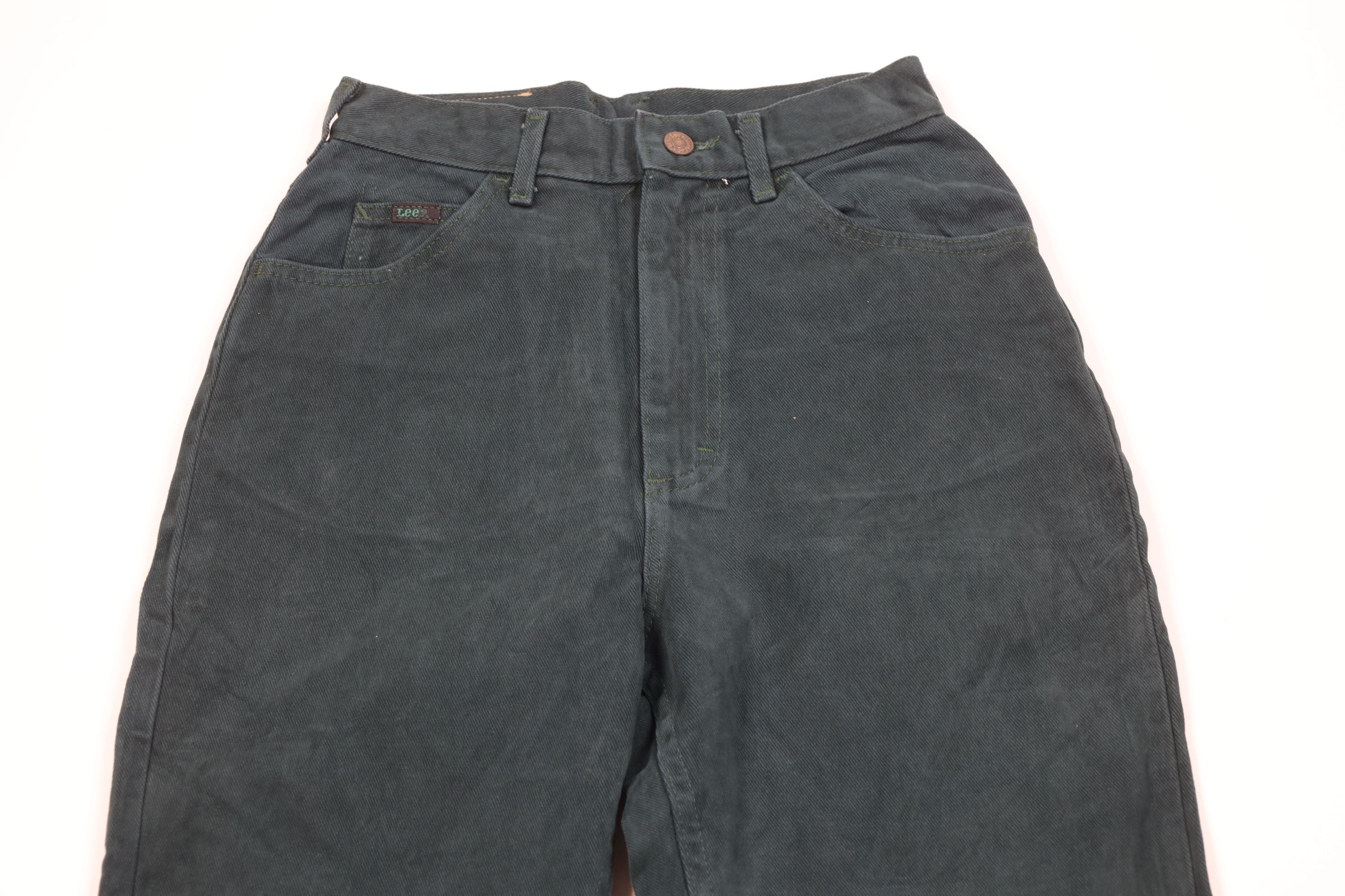 Lee Deadstock Vintage 90s Lee Tapered Leg Denim Jeans Green USA Size 30" / US 8 / IT 44 - 2 Thumbnail