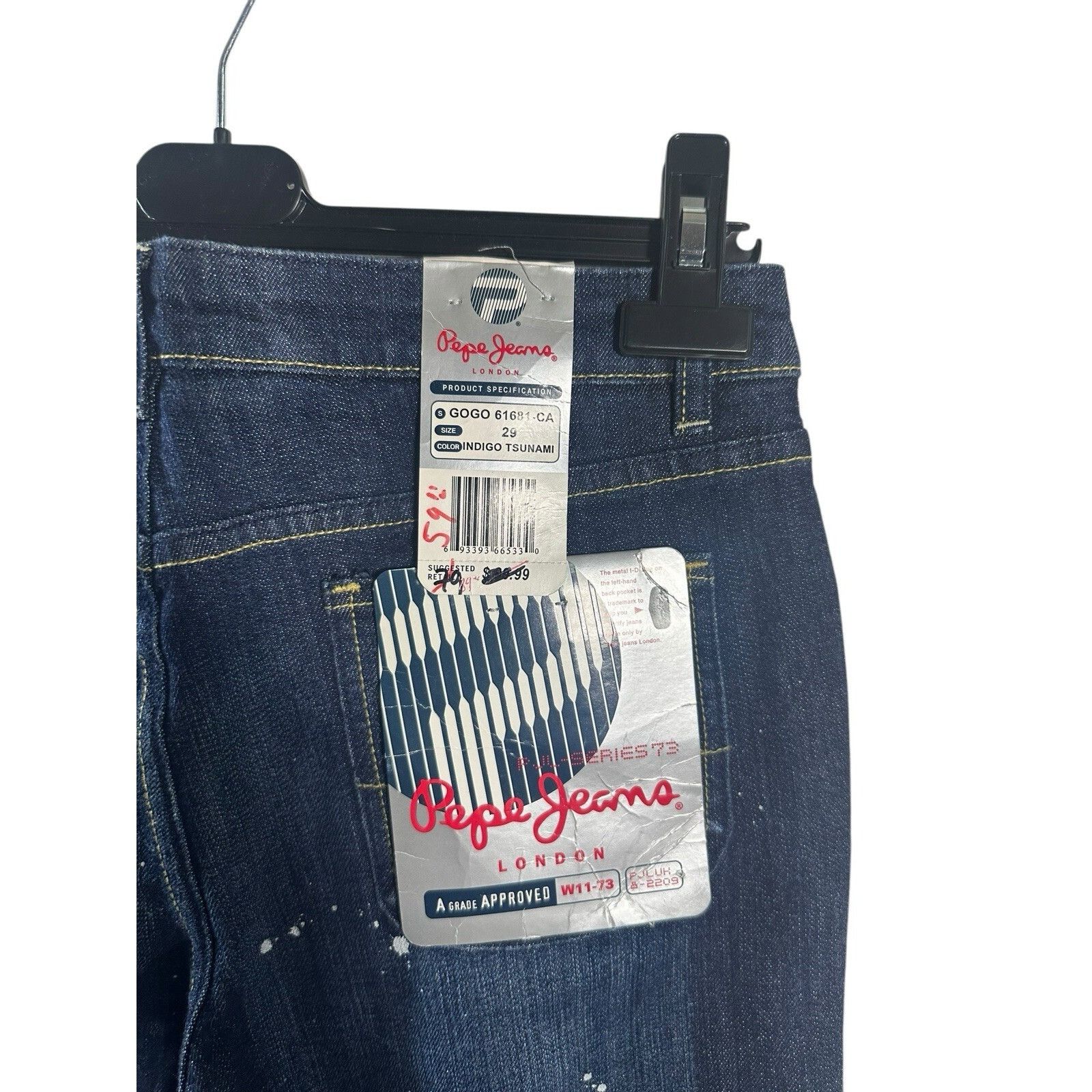 Pepe Jeans Vintage Pepe London Jeans US Size 29 Low Rise Flare Spellout Size 29" - 5 Thumbnail