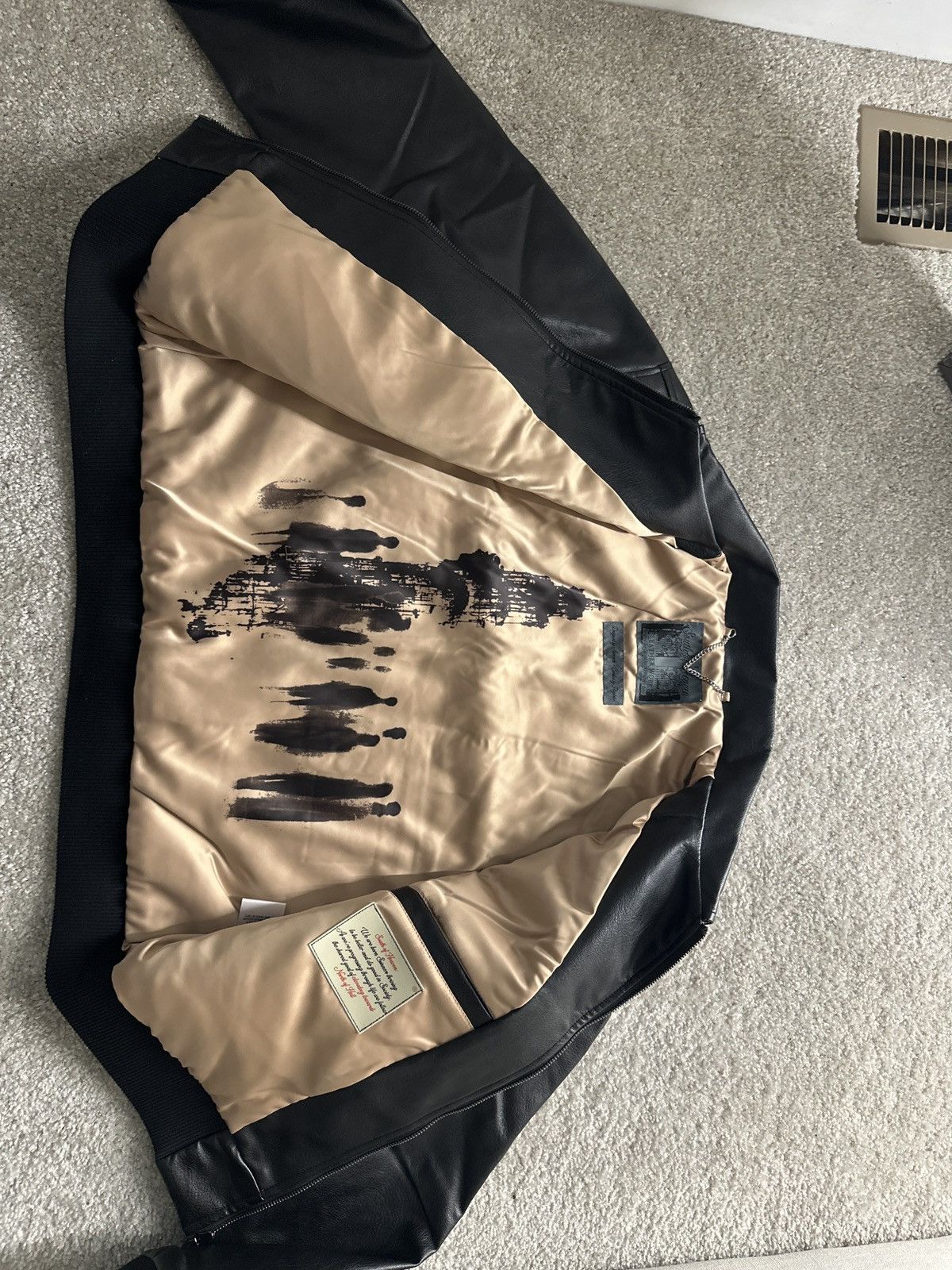 Vintage South of Heaven North of Hell - Vegan Leather Jacket Size US M / EU 48-50 / 2 - 3 Thumbnail