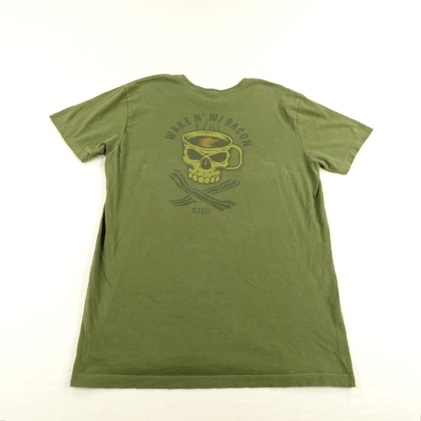 Vintage VINTAGE 5.11 Tactical Shirt Mens L Green Skull Graphic Short Sleeve Crew Neck Army Military Outdoor T-Shirt Mens Large Green Skull 90s/2000s Size US L / EU 52-54 / 3 - 4 Thumbnail