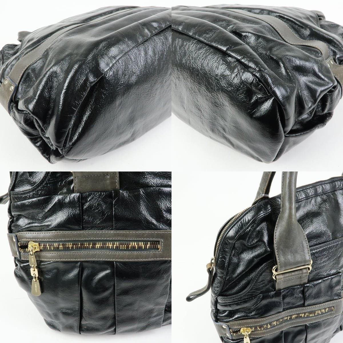Chloe Chloe See by Chloe Boston Patent Leather Satchel Black Size ONE SIZE - 5 Thumbnail