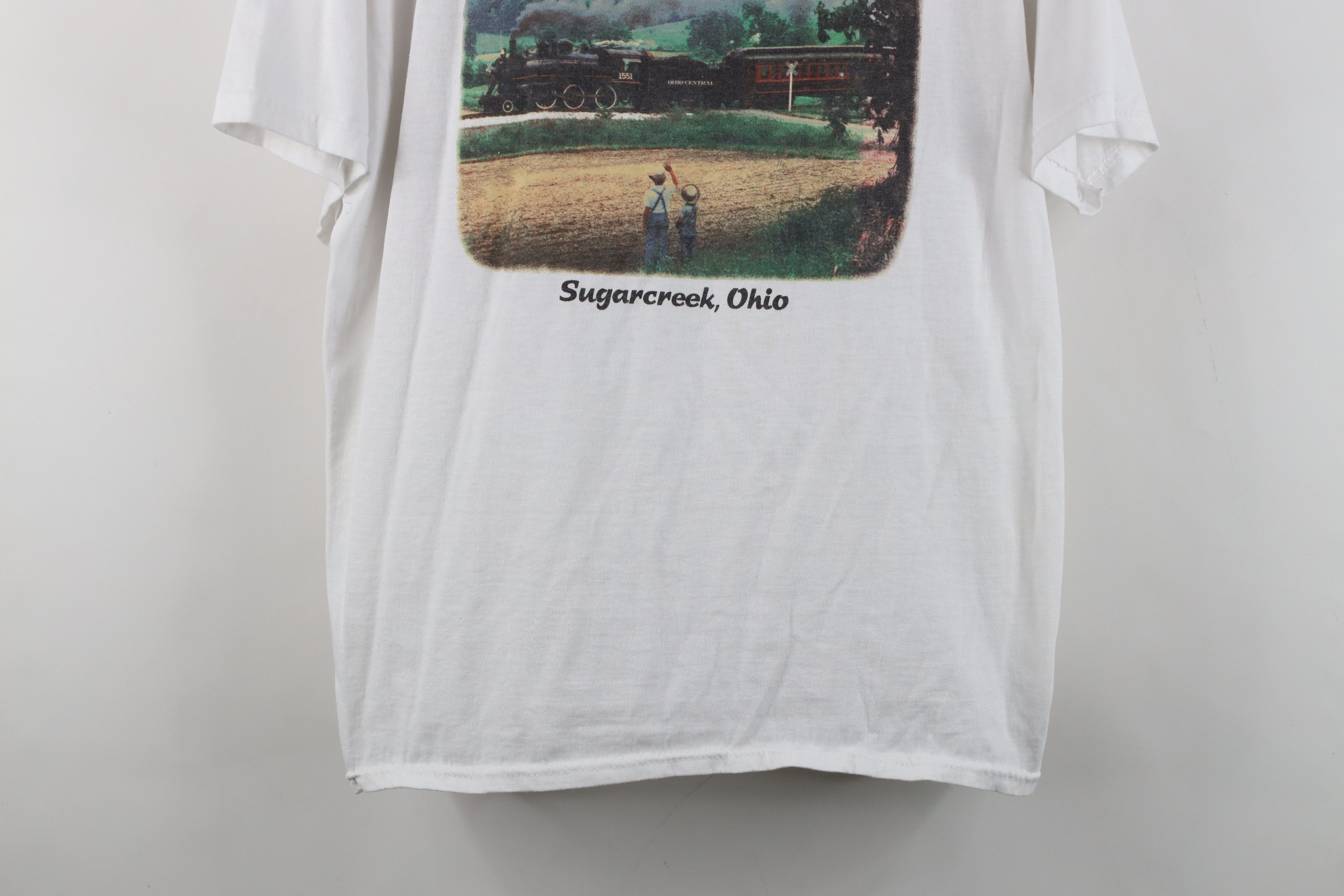 Vintage Vintage 90s Y2K Ohio Central Railroad Sugarcreek T-Shirt Size US XL / EU 56 / 4 - 3 Thumbnail
