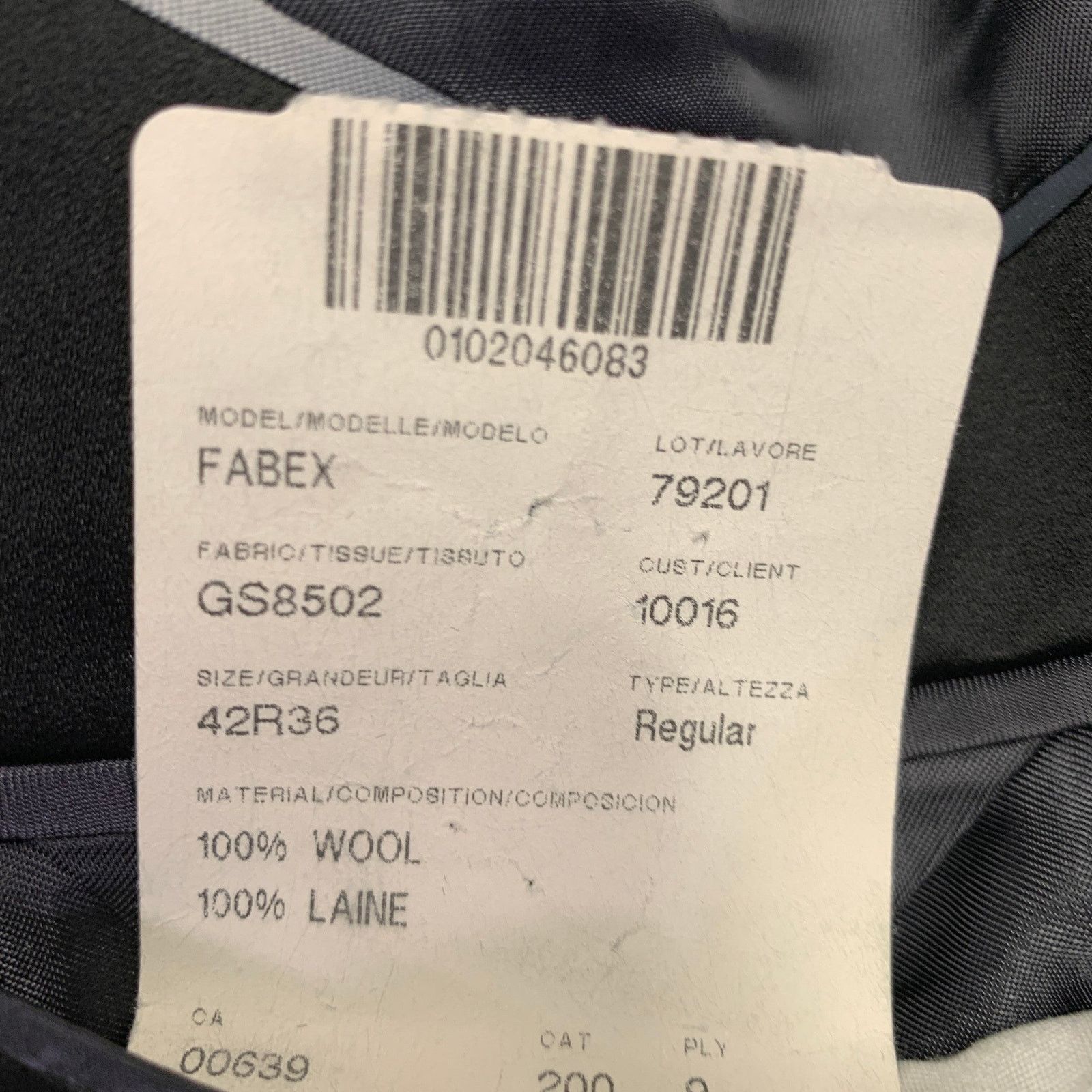 Duckie Brown DUCKIE BROWN Size 42 Navy Black Wool Tuxedo Sport Coat Size 42R - 8 Thumbnail