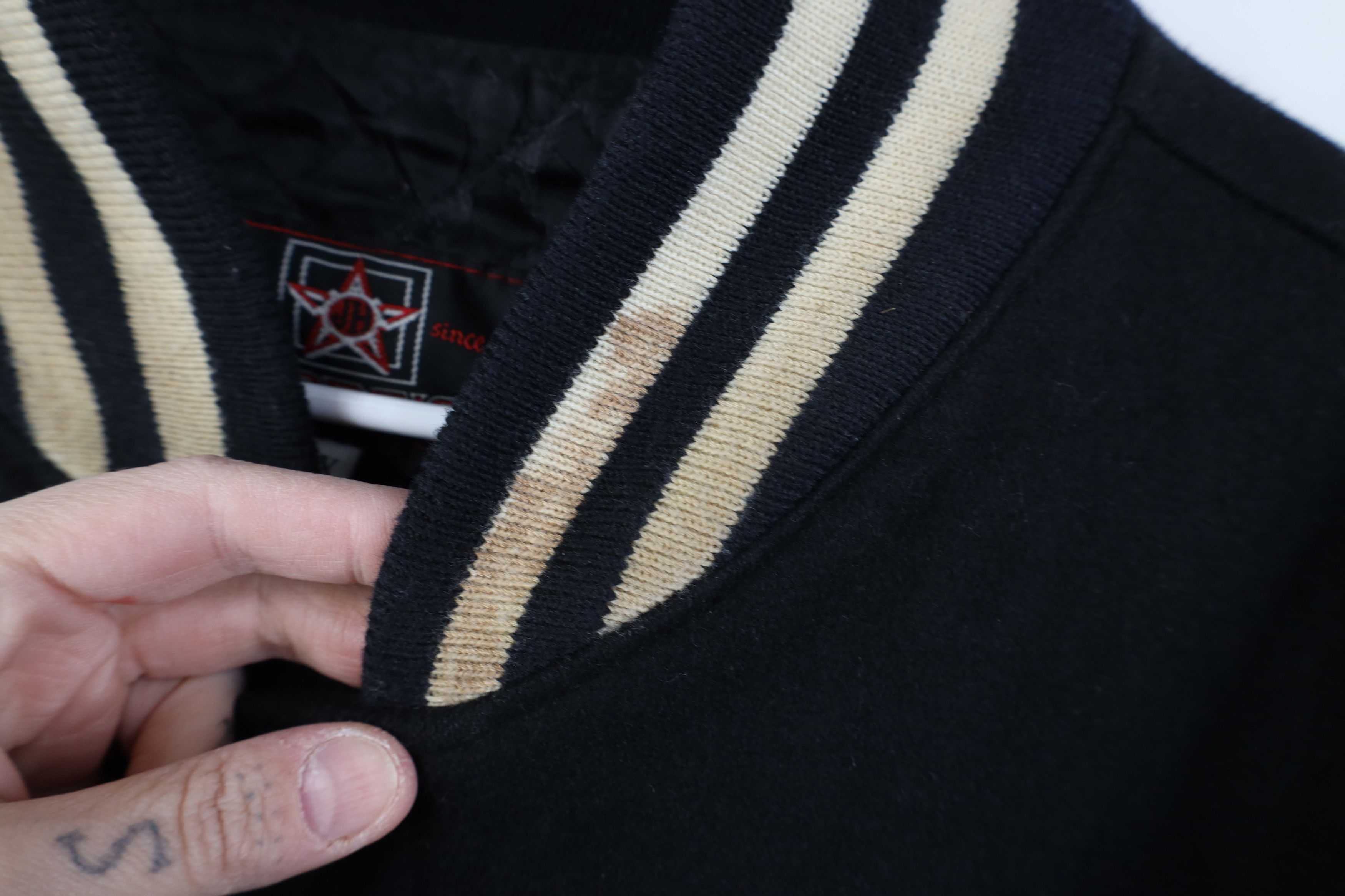 Vintage Vintage 90s JH Design Yankees Baseball Varsity Jacket Black Size US XXL / EU 58 / 5 - 9 Thumbnail