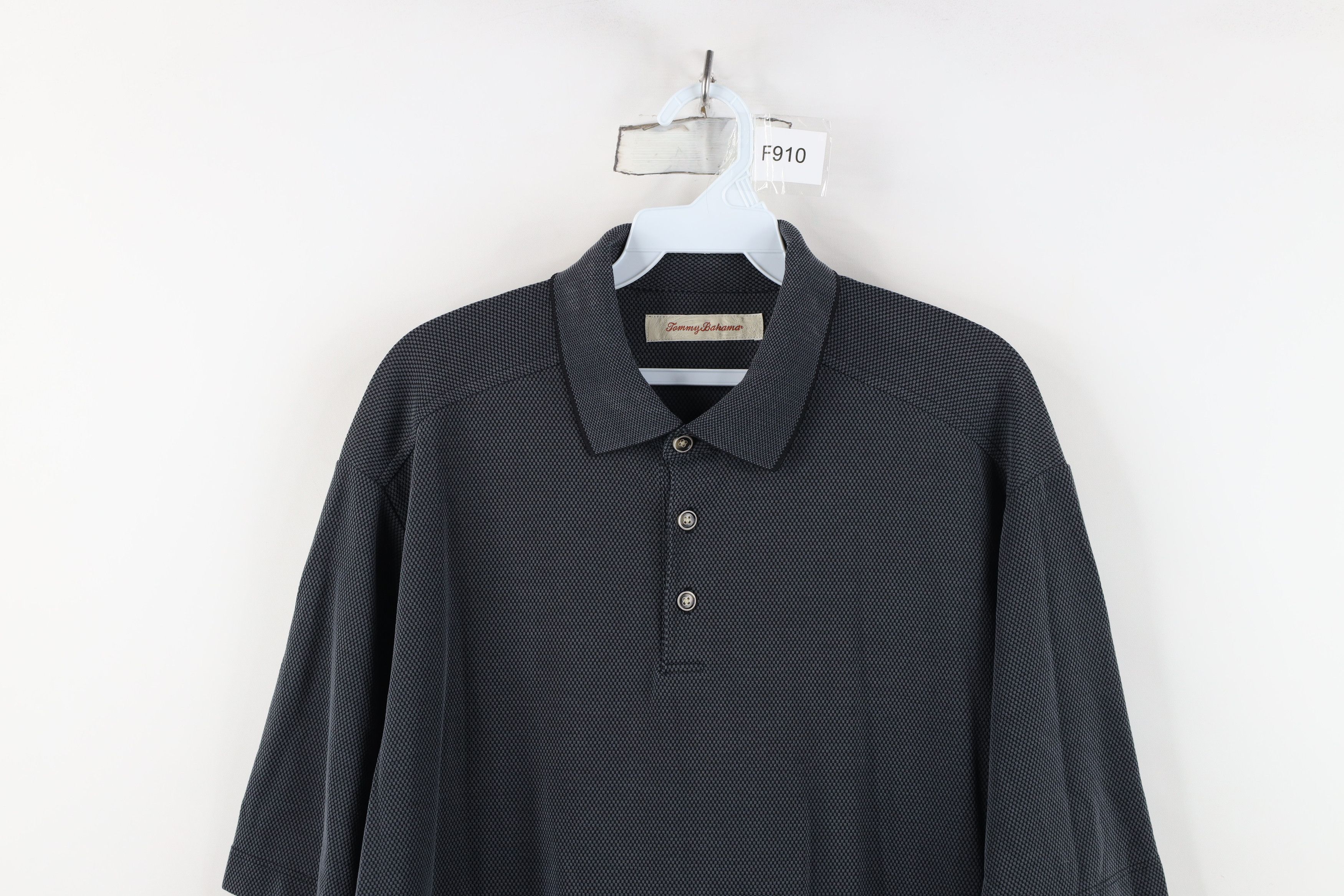 Tommy Bahama Vintage Tommy Bahama Silk Blend Thermal Knit Golf Polo Shirt Size US L / EU 52-54 / 3 - 2 Thumbnail