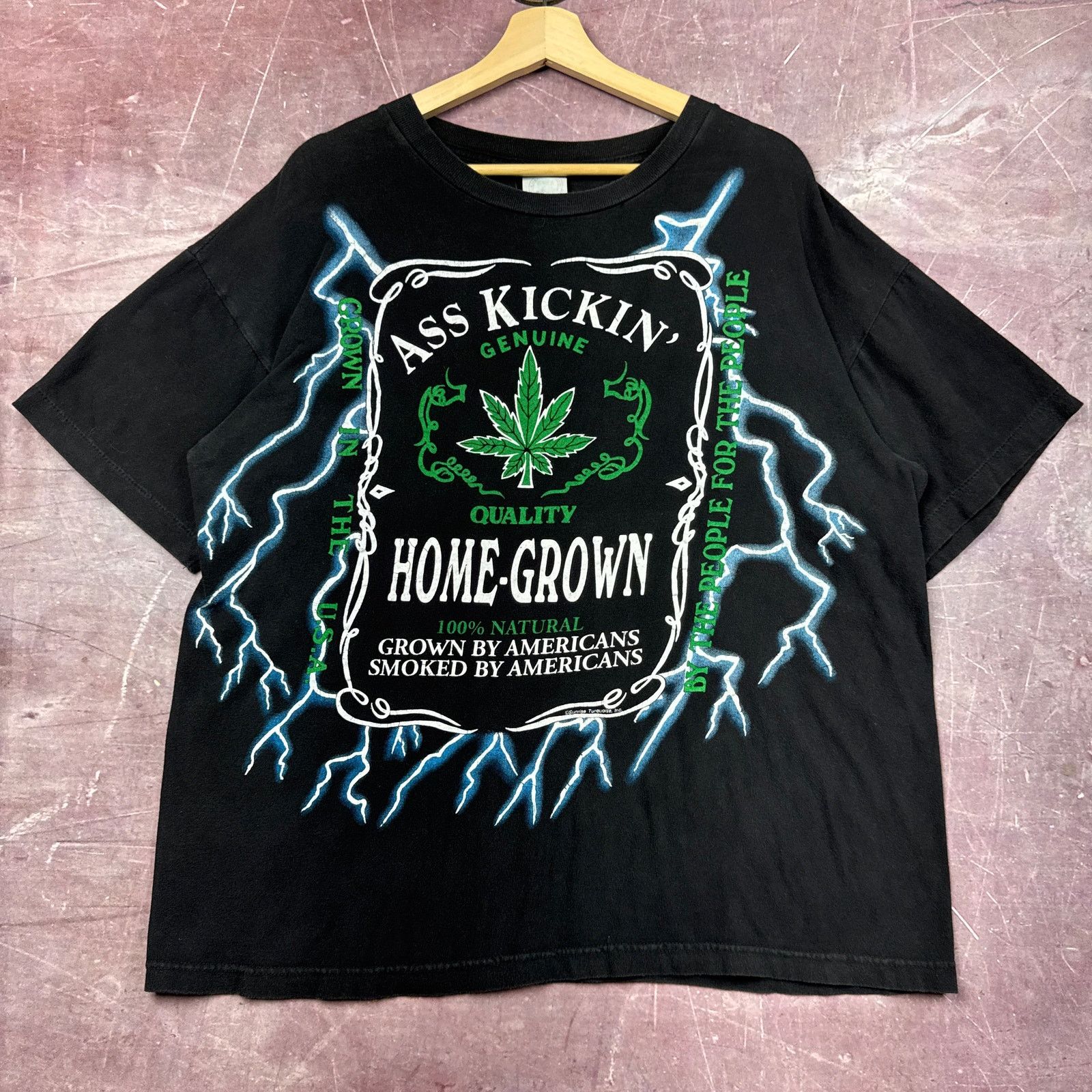 Vintage Vintage 90s American Thunder Pitbull Harley t shirt | Grailed
