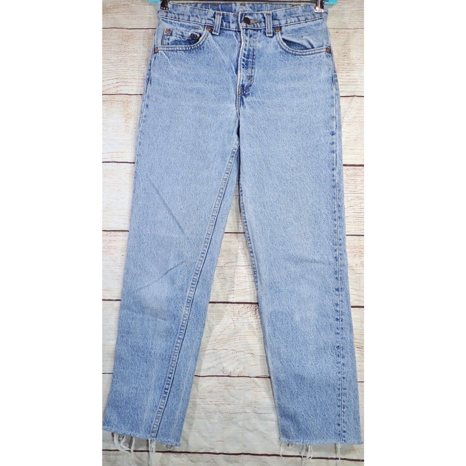 Levi's VINTAGE Levi's 512 Jeans Mens 29x27 Faded Wash Light Stonewash Denim Slim Tapered 5-Pocket USA 512-4891 Size US 29 - 2 Thumbnail