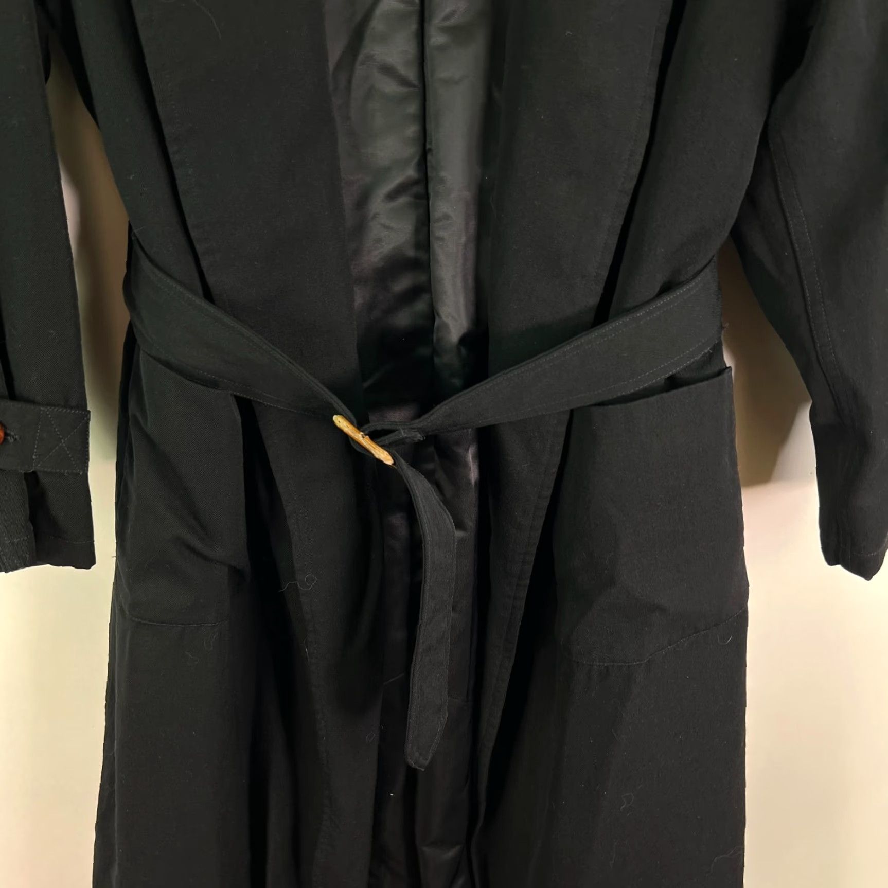 Evan Picone VINTAGE Evan Picone Belted Trench Coat Womens Size S Small Black Size S / US 4 / IT 40 - 4 Thumbnail