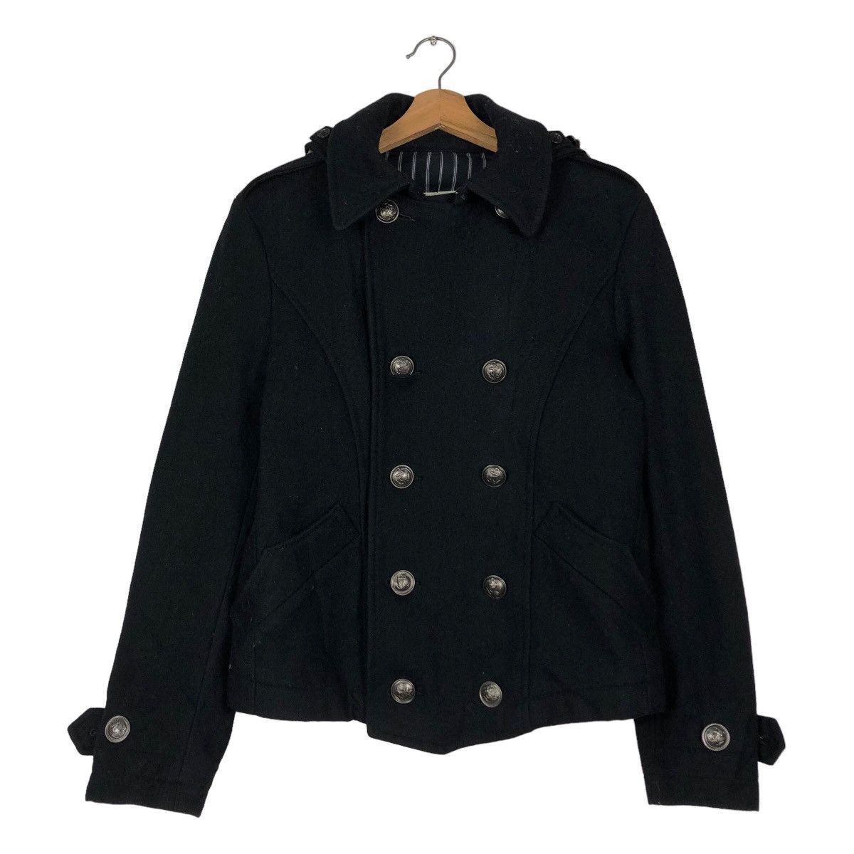 If Six Was Nine 🔥Cropped Biker Jacket Wool PPFM Japan Mink Fur Hoodie Size US M / EU 48-50 / 2 - 1 Thumbnail