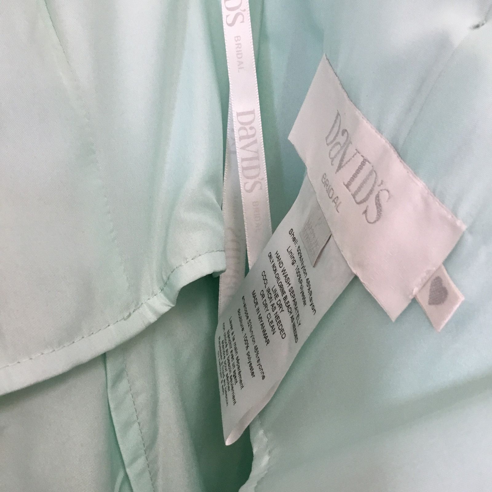 Other David’s Bridal Teal Short Strapless Lace Dress Size XS / US 0-2 / IT 36-38 - 7 Thumbnail
