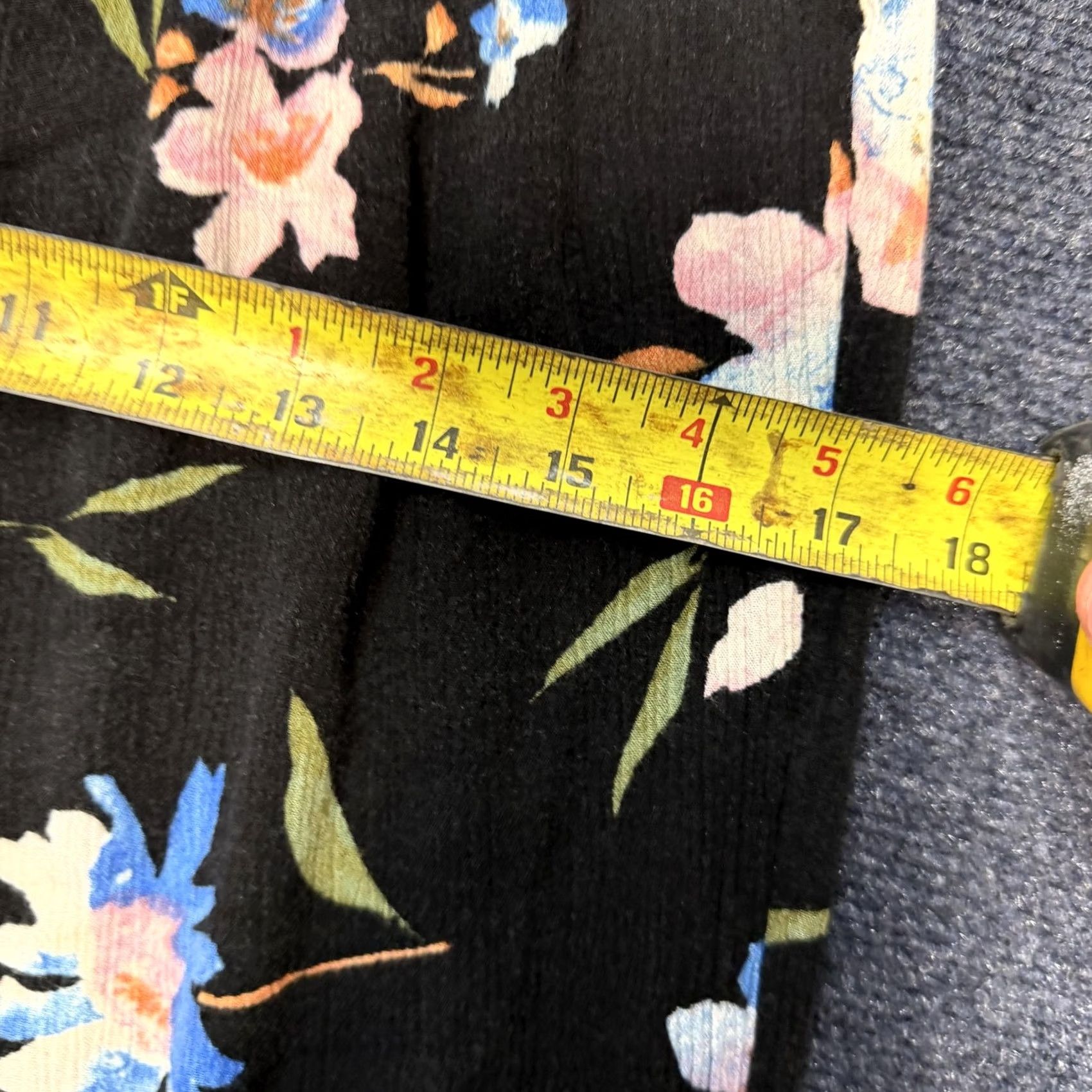 O'Neill O'Neill Dress Pants Womens M Black Floral Crepe Straight Leg Elastic Waist Pants Dress Size 32" / US 10 / IT 46 - 7 Thumbnail